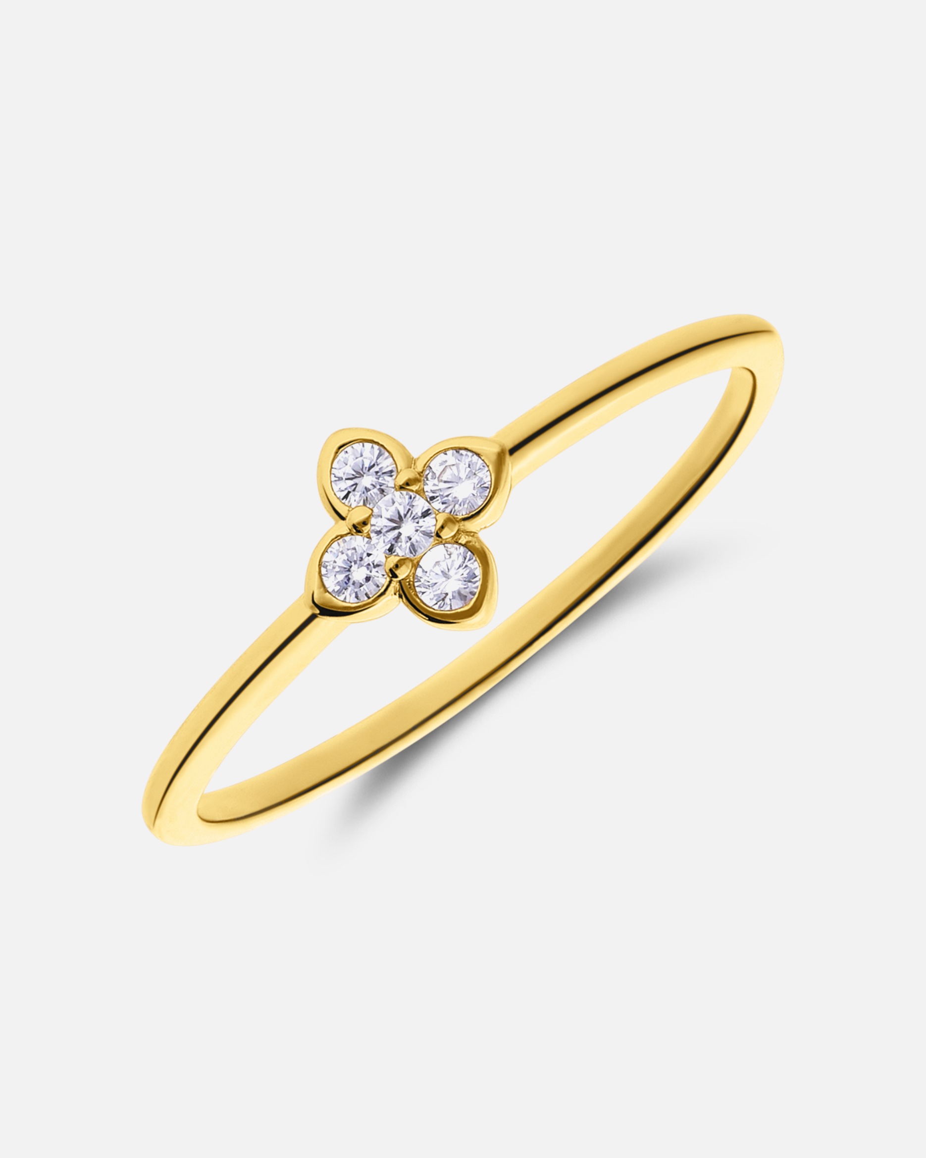 Ring für Weiblich Lucardi Ring 925 Silber - Silberfarbig Gold - 50mm