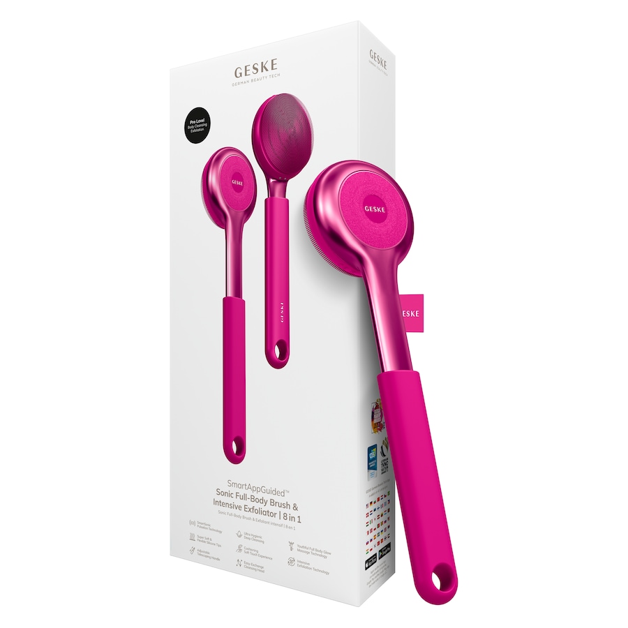 GESKE Sonic Full-Body Brush & Intensive Exfoliator | 8 in 1 Magenta