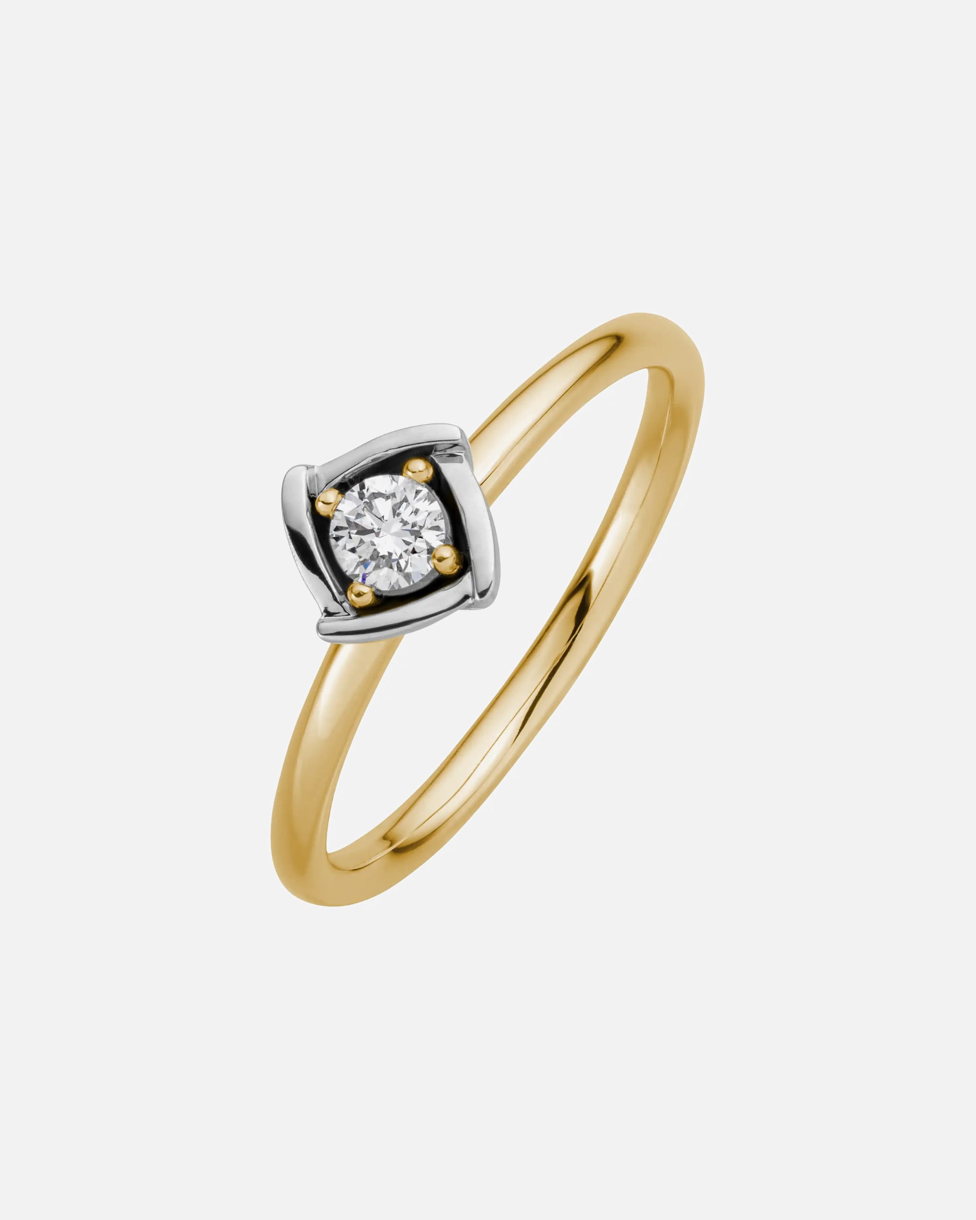 Ring für Weiblich Lyomi Default Brand Line Ring 585/- Gold Diamant Lab Grown weiß 0,15ct. 058 (18,5)