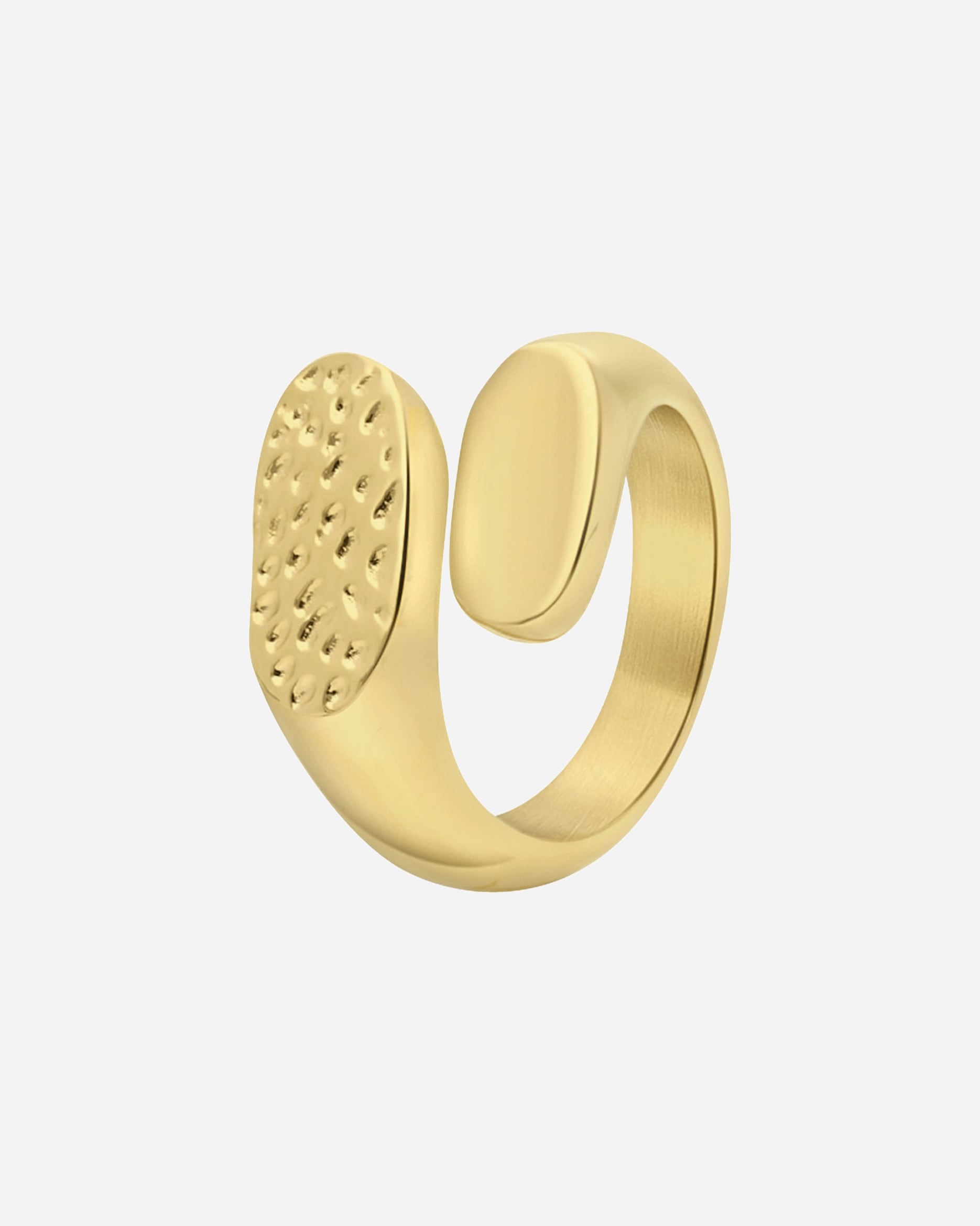 Ring für Weiblich Lucardi Ringe 'Zola' Stahl Gold - 60mm