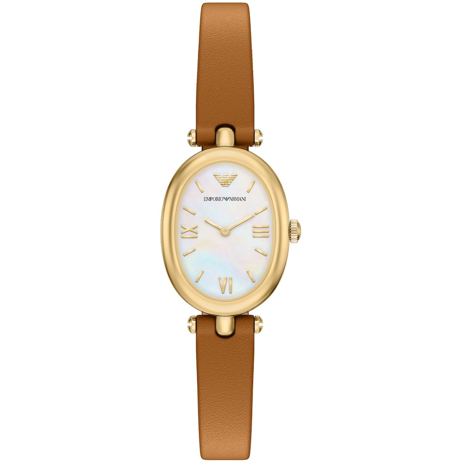 Emporio Armani Damenuhr Edelstahl braun Damen