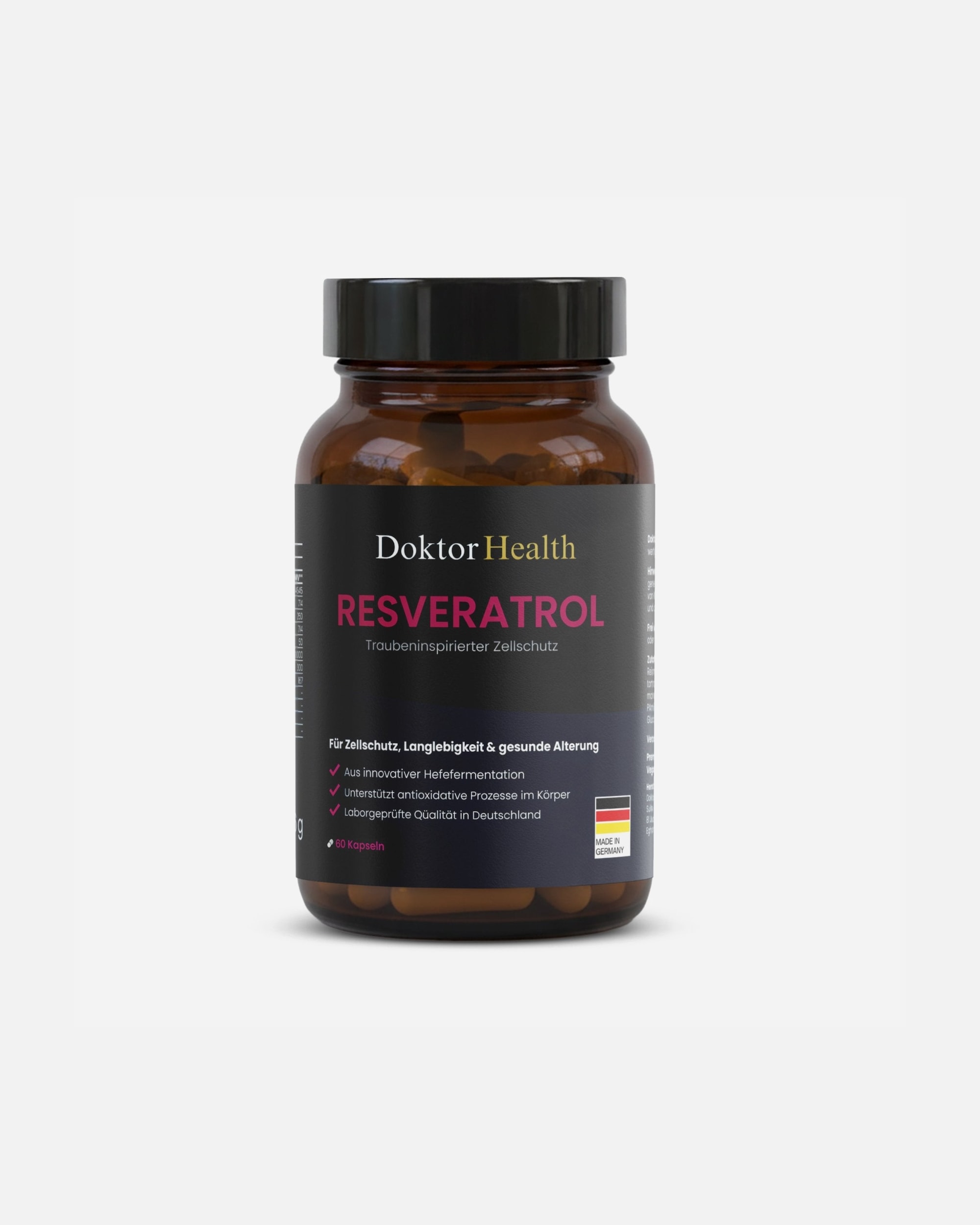 Nahrungsergänzungsmittel für Unisex Doktor Health Default Brand Line Resveratrol - Trans-Resveratrol Kapseln 60 Kapseln