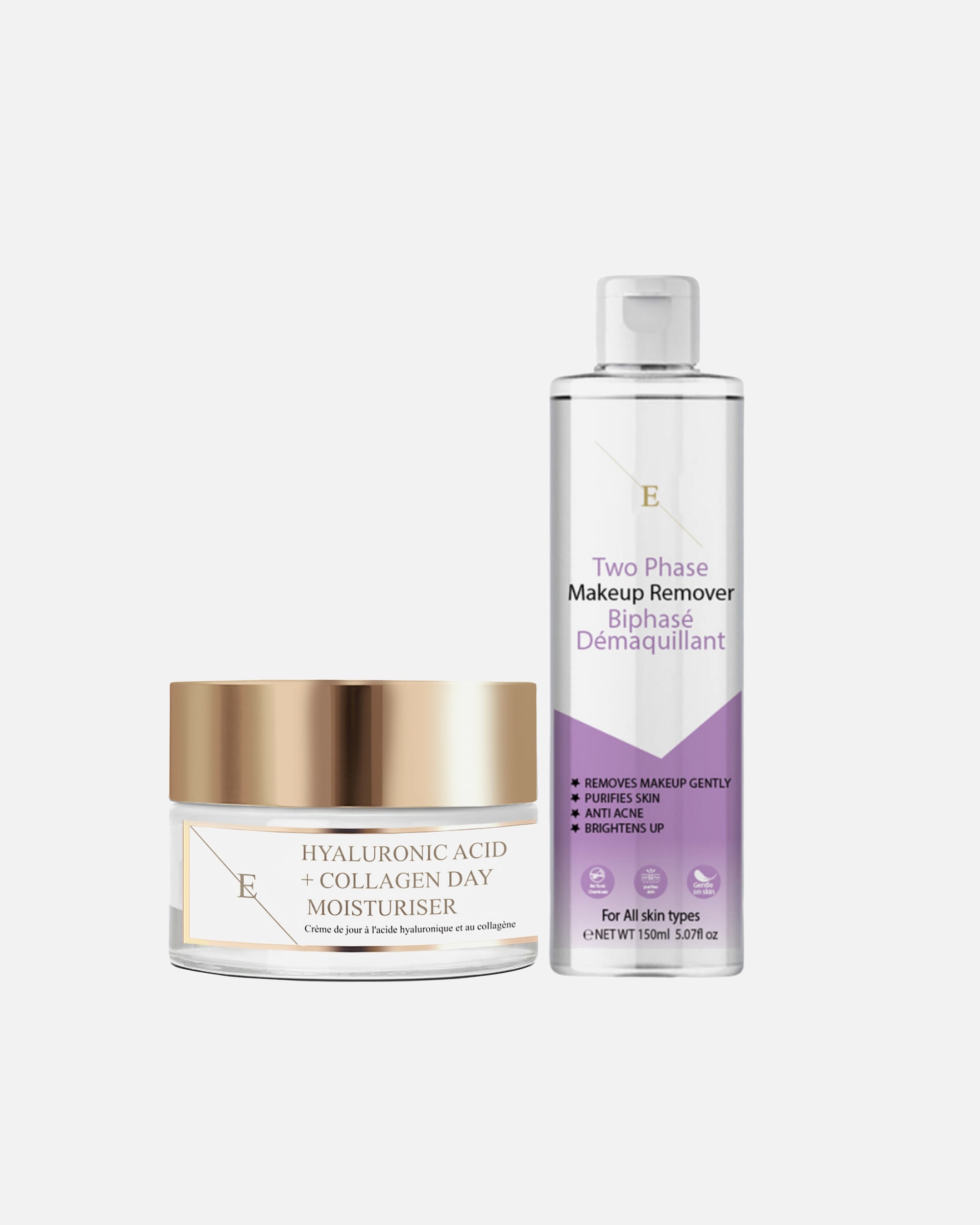 Gesichtspflegeset für Weiblich ErthSkin London Gesichtsreinigungs- und Feuchtigkeits-Duo 1 Stück