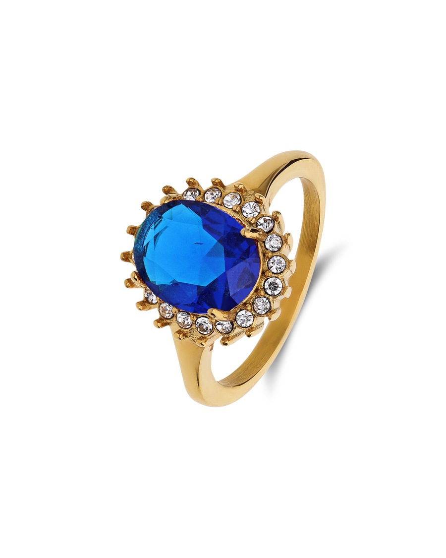 Lucardi Ringe Blau - 53mm Damen