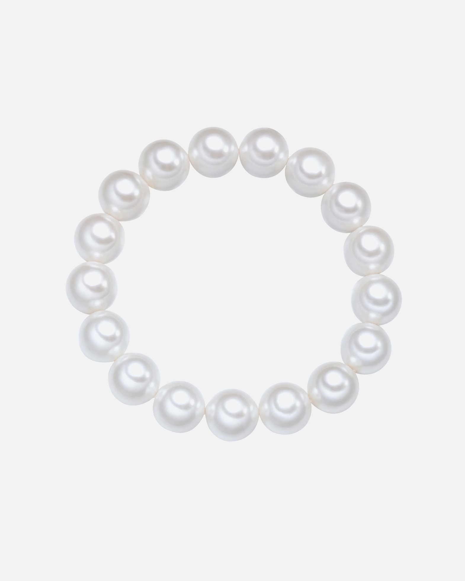 Armband für Weiblich Yokoamii Perlen-Armband aus Metall-Legierung in Silber mit Muschelkernperle 16,0 - 21,0 cm, flexibel einstellbar