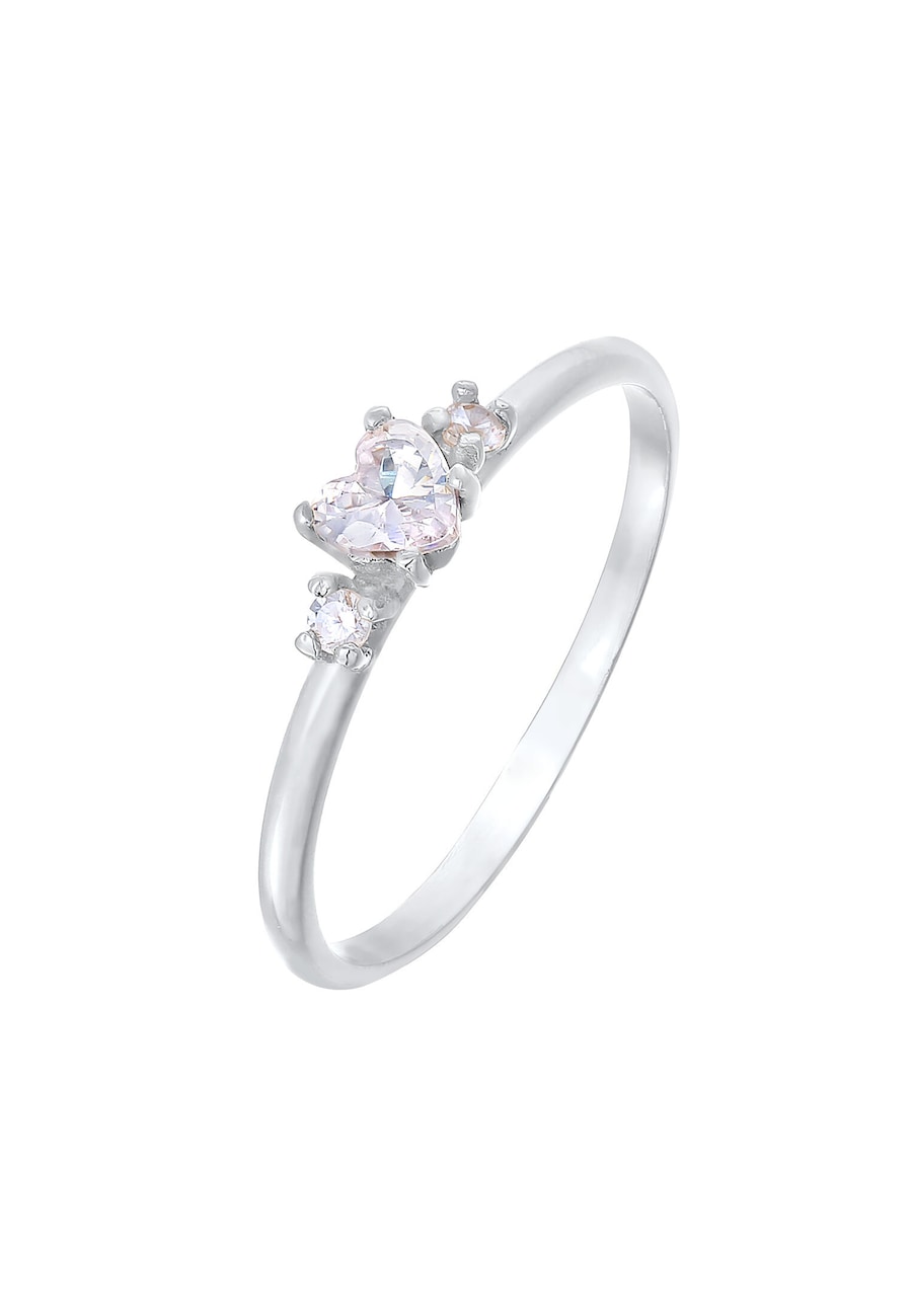 Elli Herz Zirkonia Liebe Verlobung 925 Silber 58 Damen