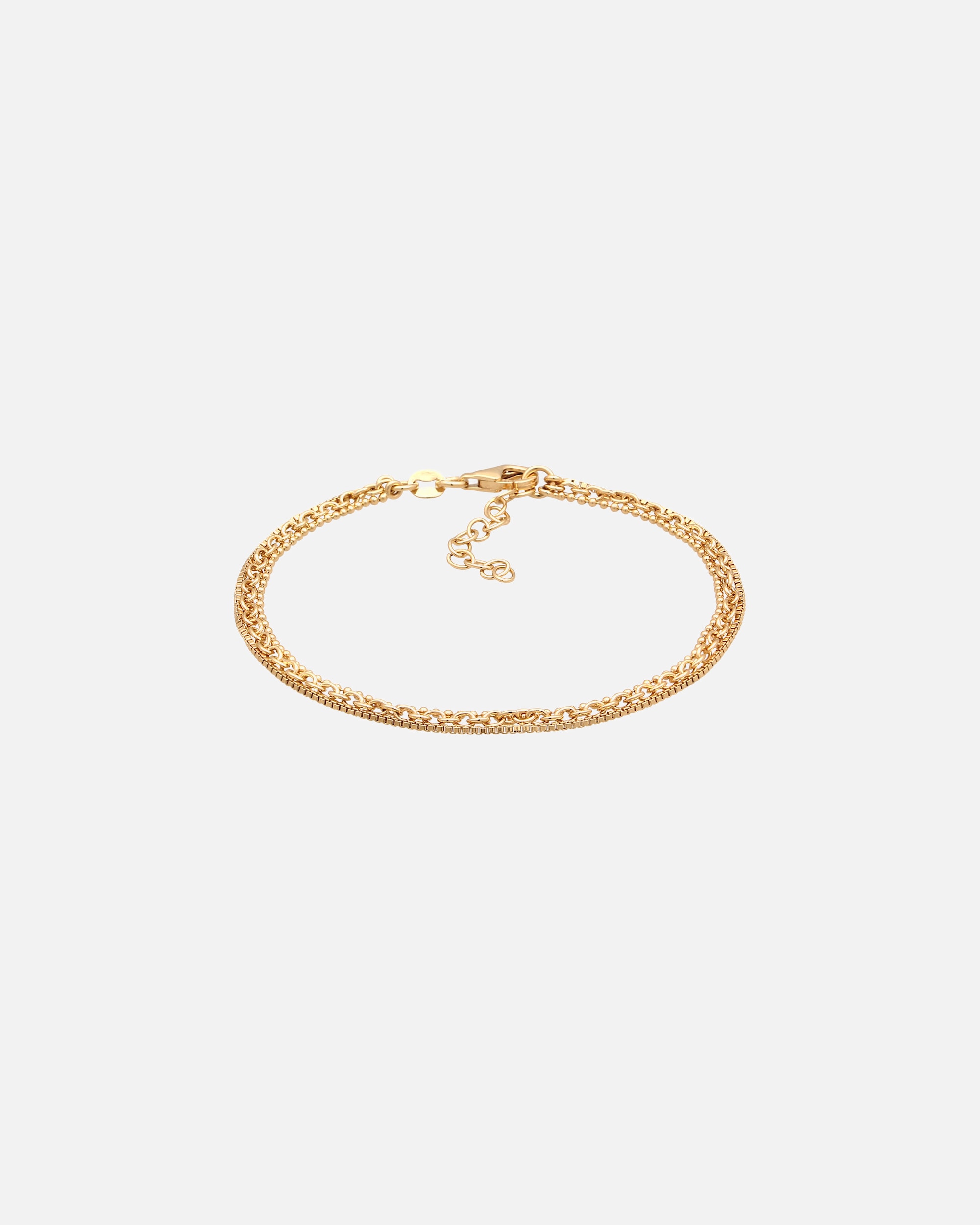 Armband für Weiblich Elli Layer Lagenlook 925 Sterling Silber goldfarben