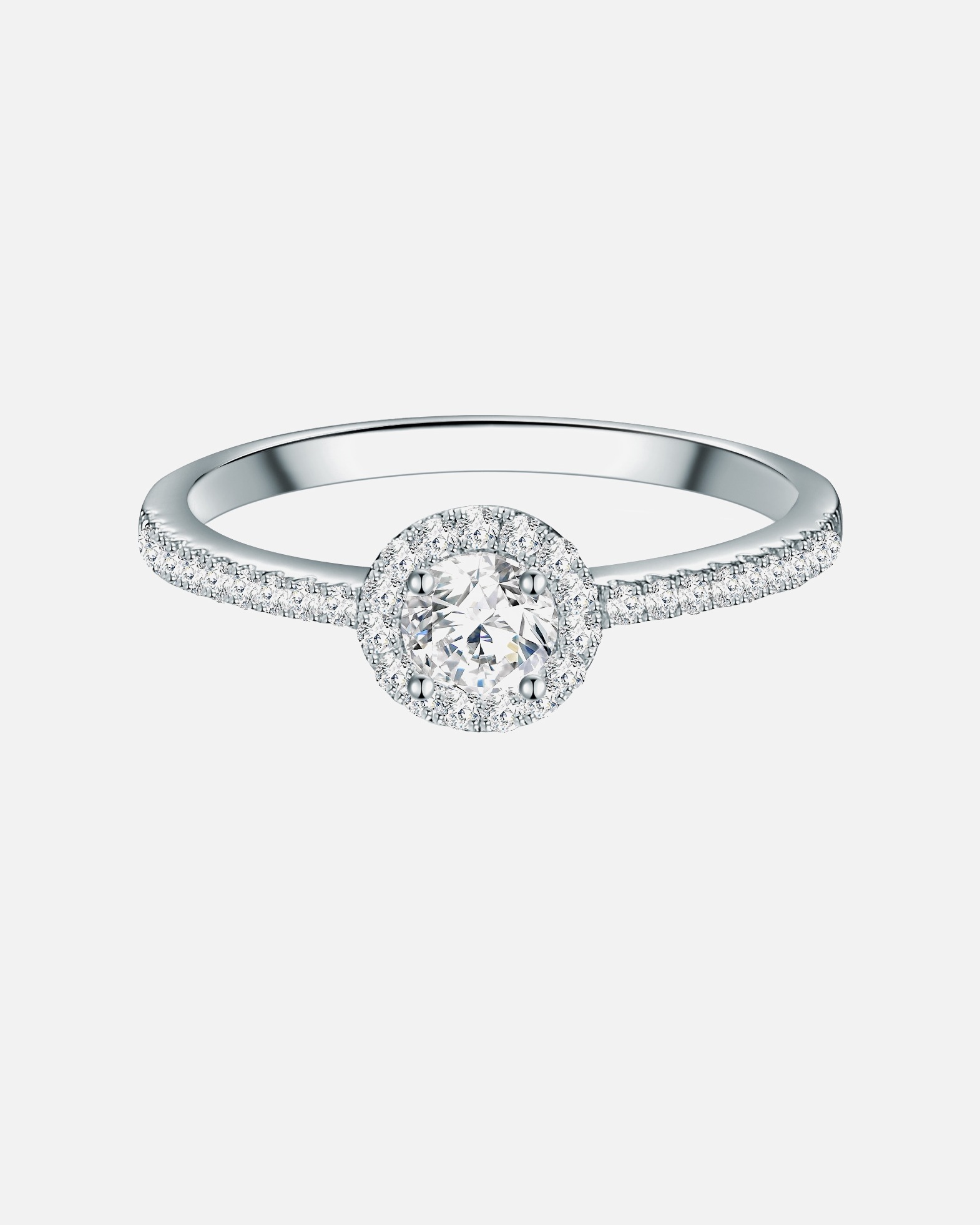 Ring für Weiblich Trilani Ring aus Sterling Silber in silber mit Zirkonia 58
