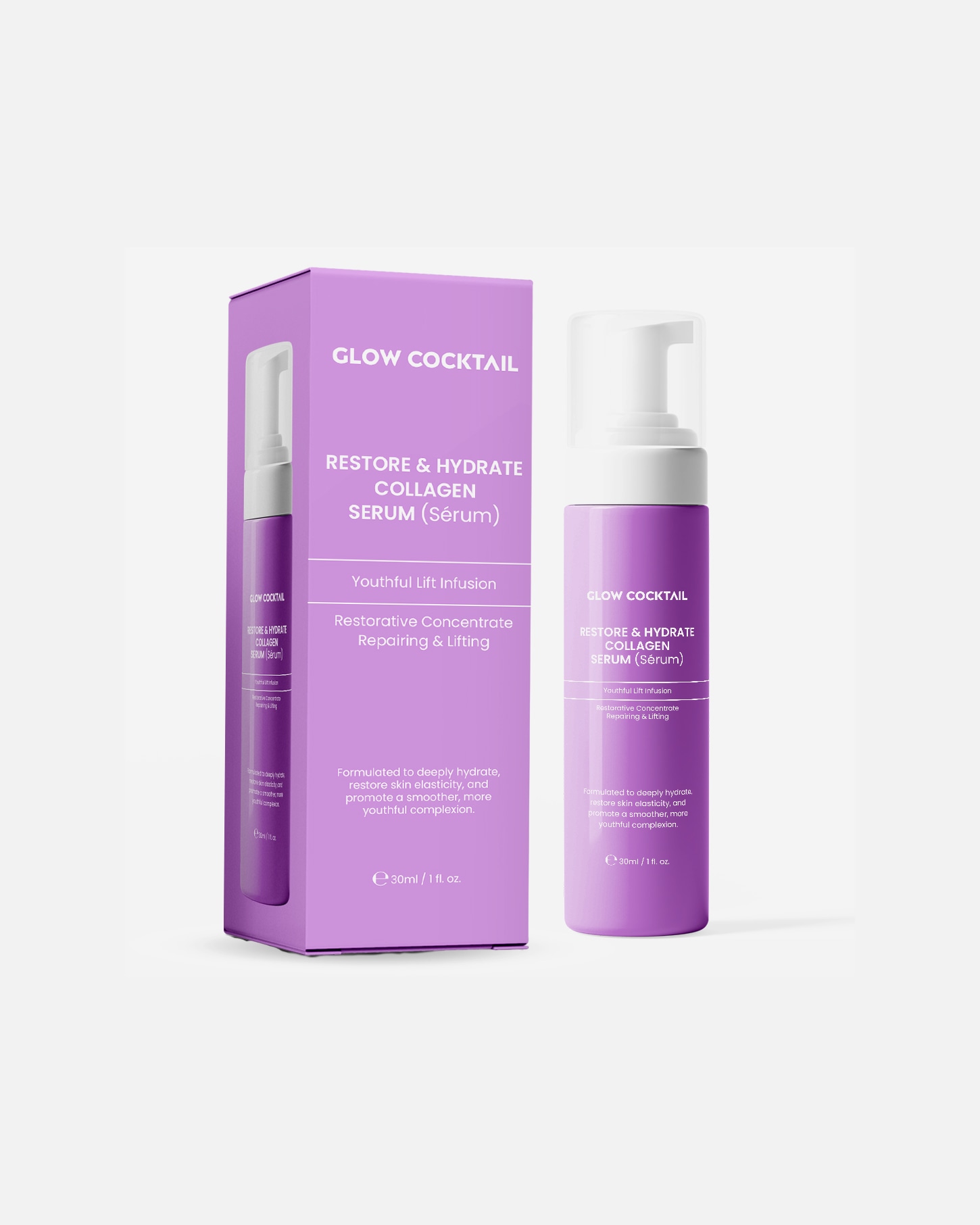 Anti-Aging Pflege für Weiblich Glow Cocktail Collagen Hydrate Serum 1 Stück Stück