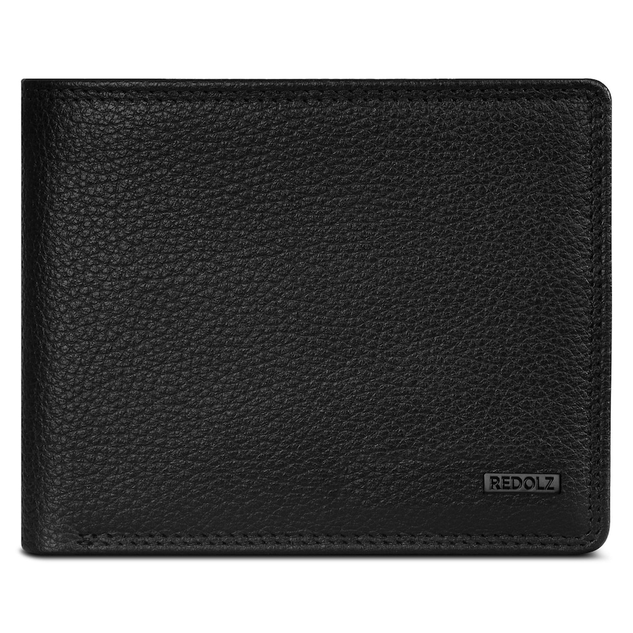 Redolz Leather Essentials Herrengeldbörse all black Schwarz Herren