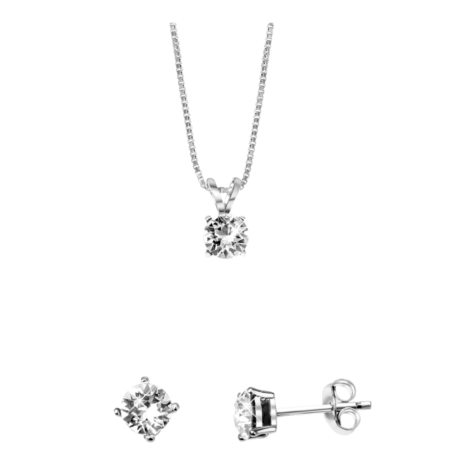 Lucardi Set 925 Silber - Weiß 42.0mm Damen