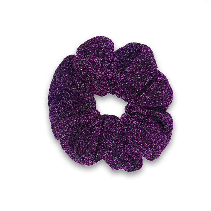 SOHO Glitter Scrunchie Purple Schwarz Damen