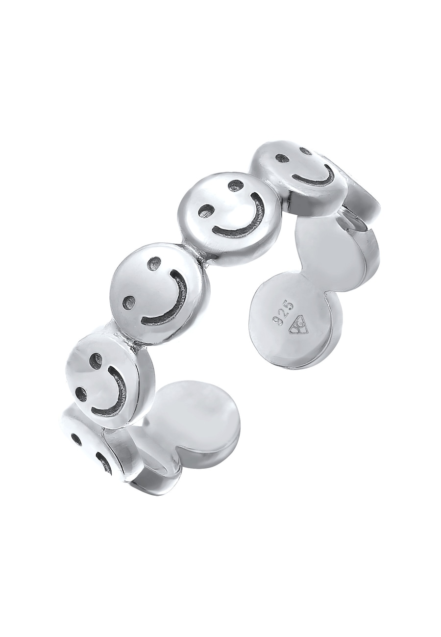Elli Band mit Smiling Face Offen 925 Silber silberfarben Damen