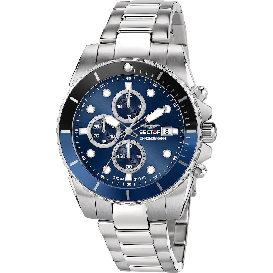 Sector Chronograph Edelstahl, Aluminium blau Herren