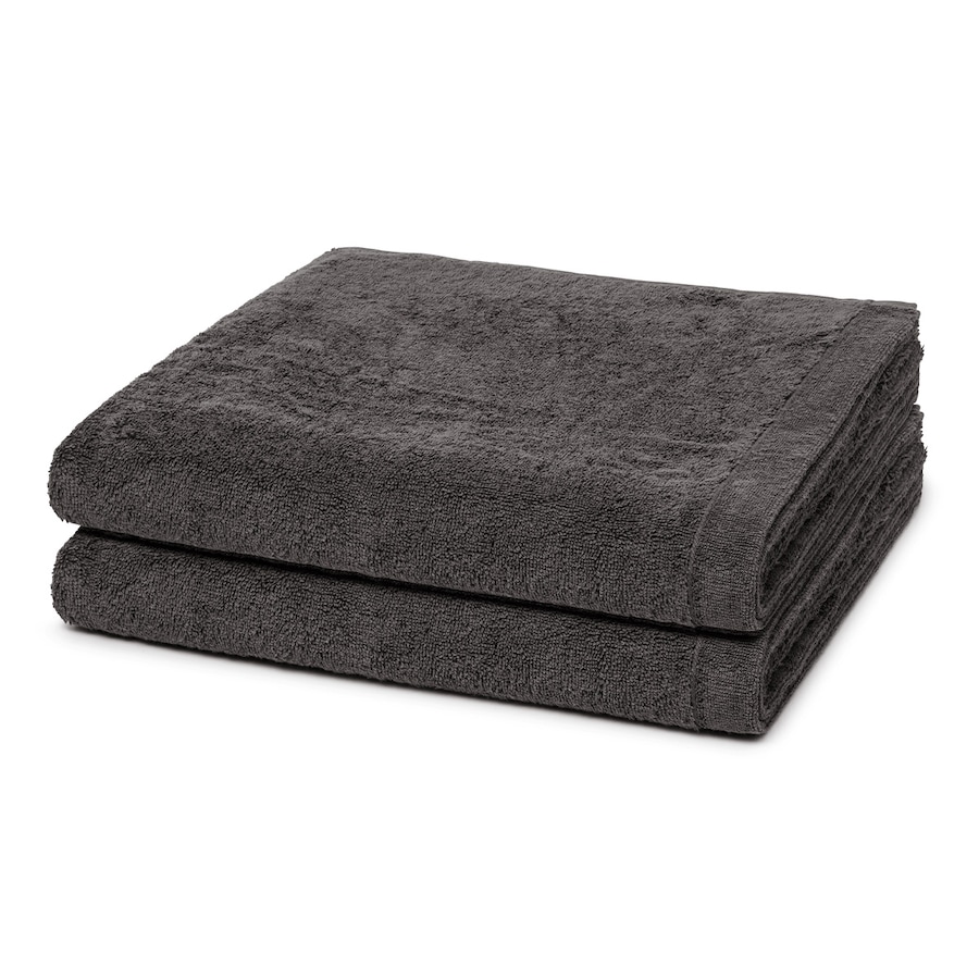 Cawö Duschtuch-Set Lifestyle (2er Set) Anthrazit Schwarz