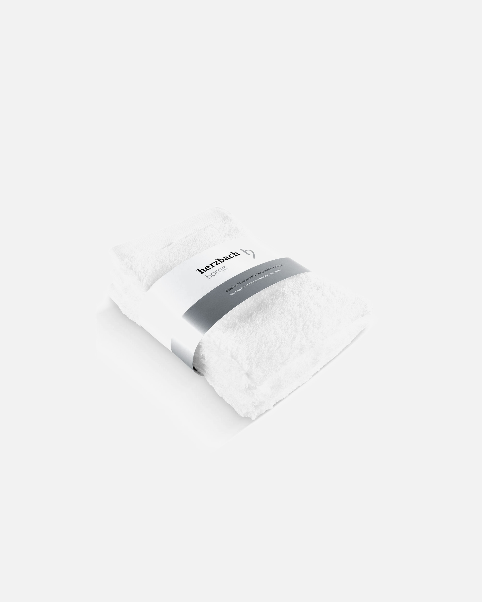Handtuch für Unisex Herzbach Home Default Brand Line Gästehandtuch Pura 3er-Set einfarbig Weiss