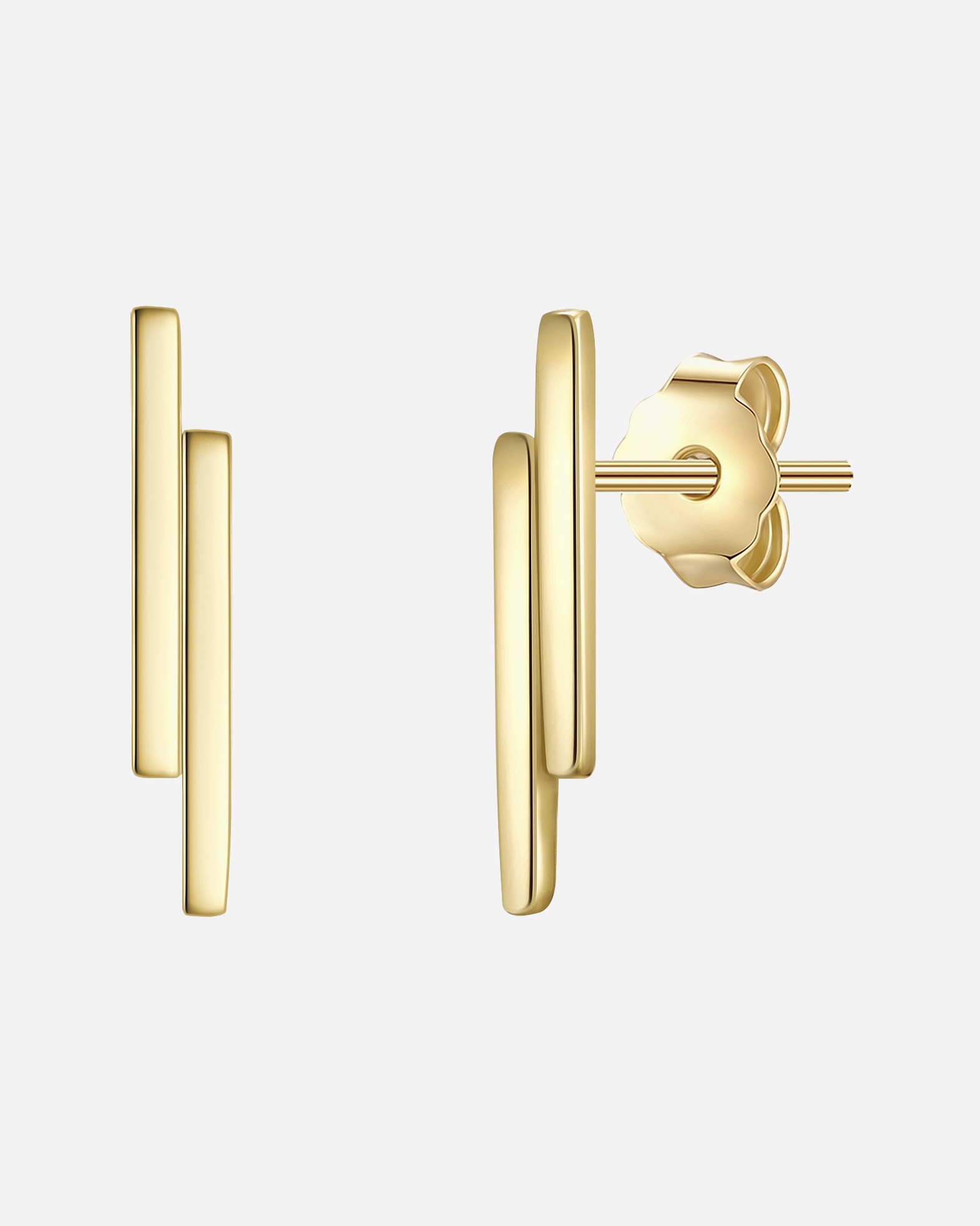 Ohrringe für Weiblich Glanzstücke München Ohrstecker Sterling Silber in Gelbgold 11,5 mm