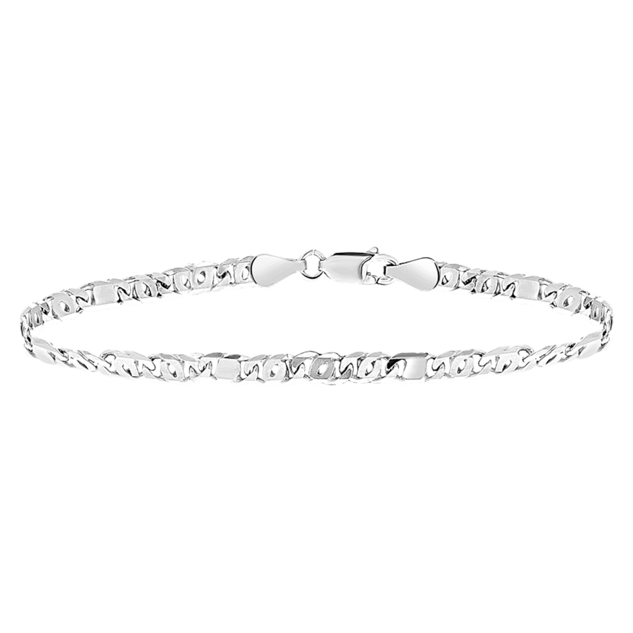 Lucardi Armband 925 Silber silbern 21.0mm Herren