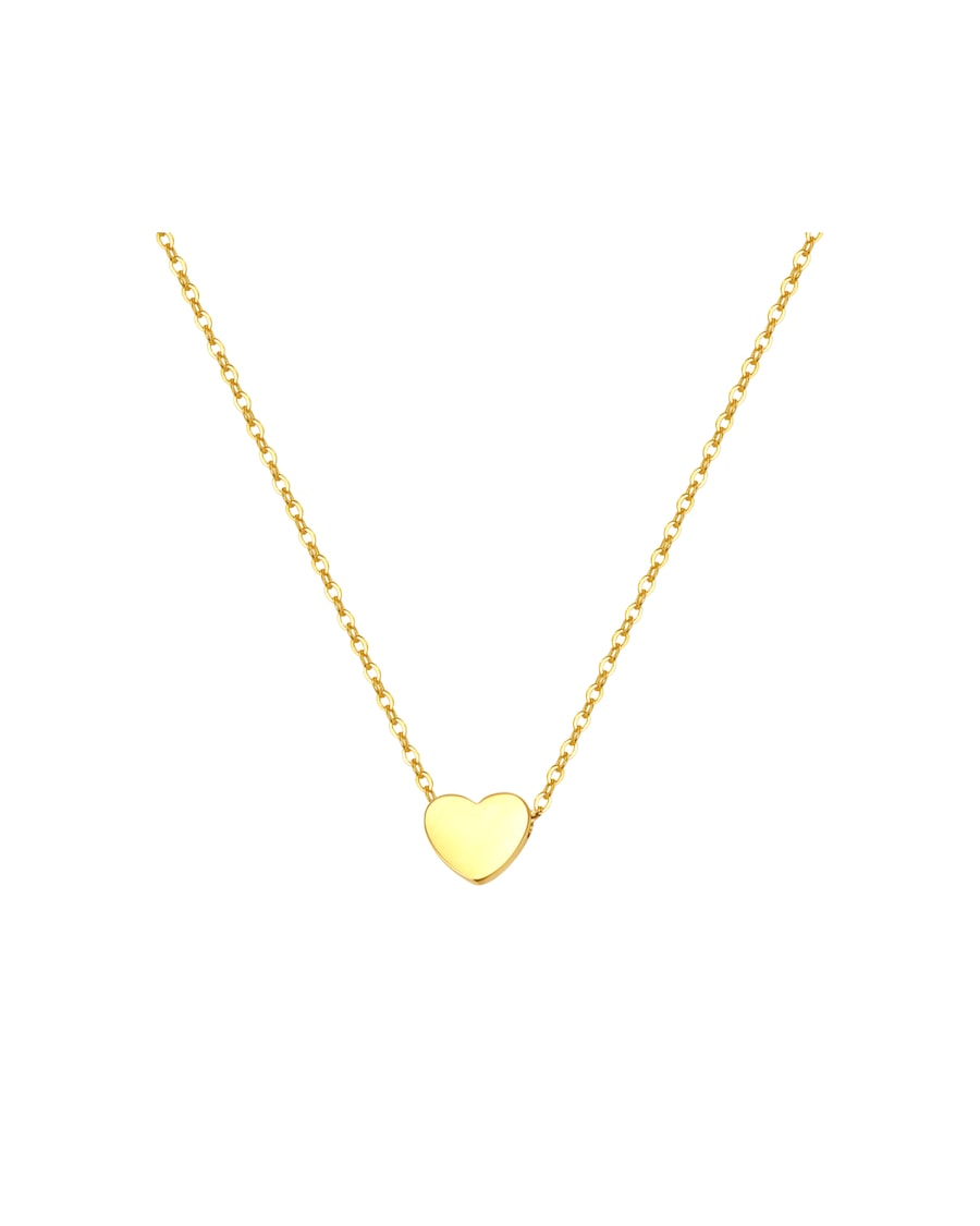 Hey Happiness Kette mit Herzanhänger aus Edelstahl – romantisches Geschenk zum Valentinstag Gold Damen