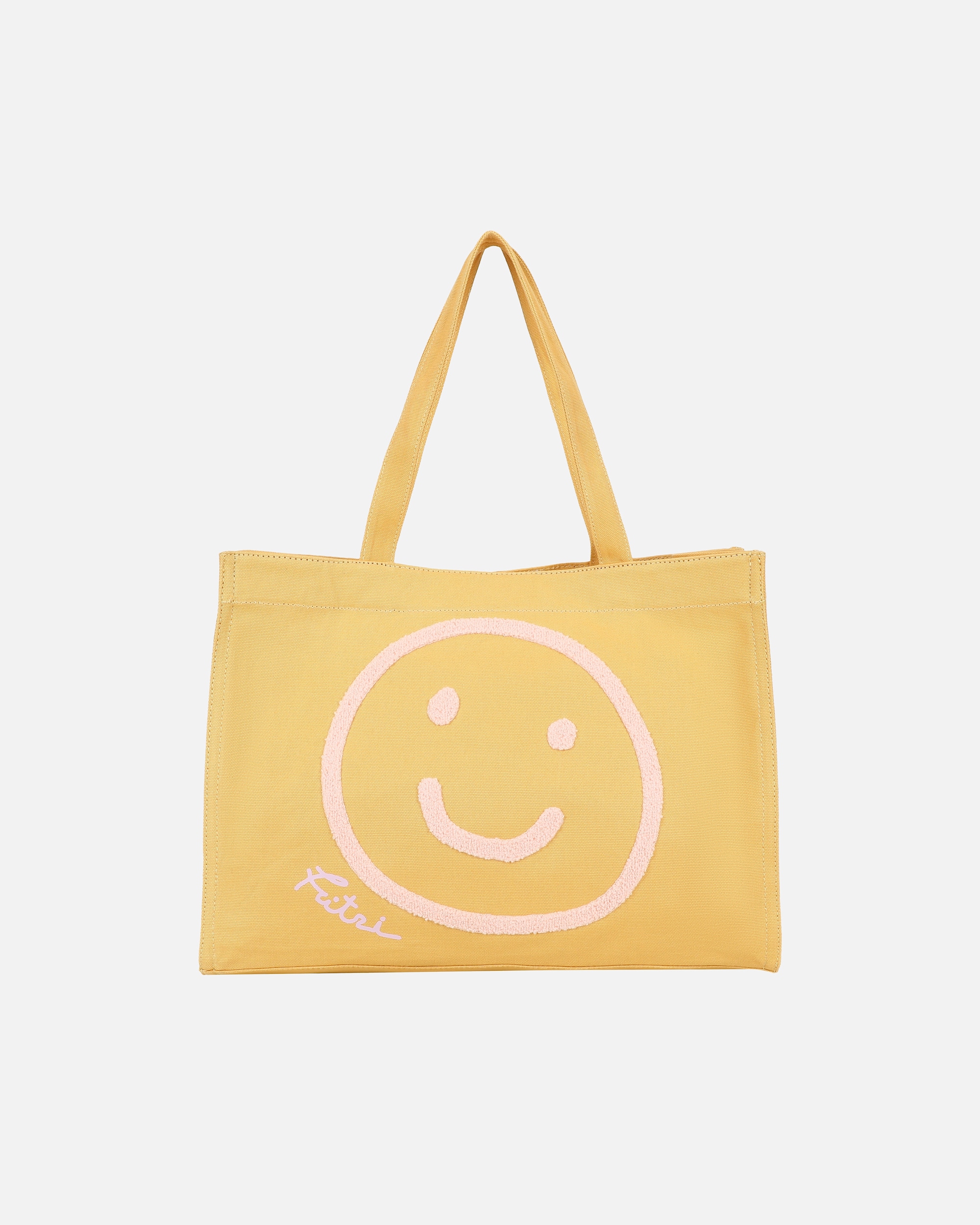 Shopper für Unisex Fritzi aus Preußen Shopper Easy01 Limited Smile mit tollem Smiley-Print gelb