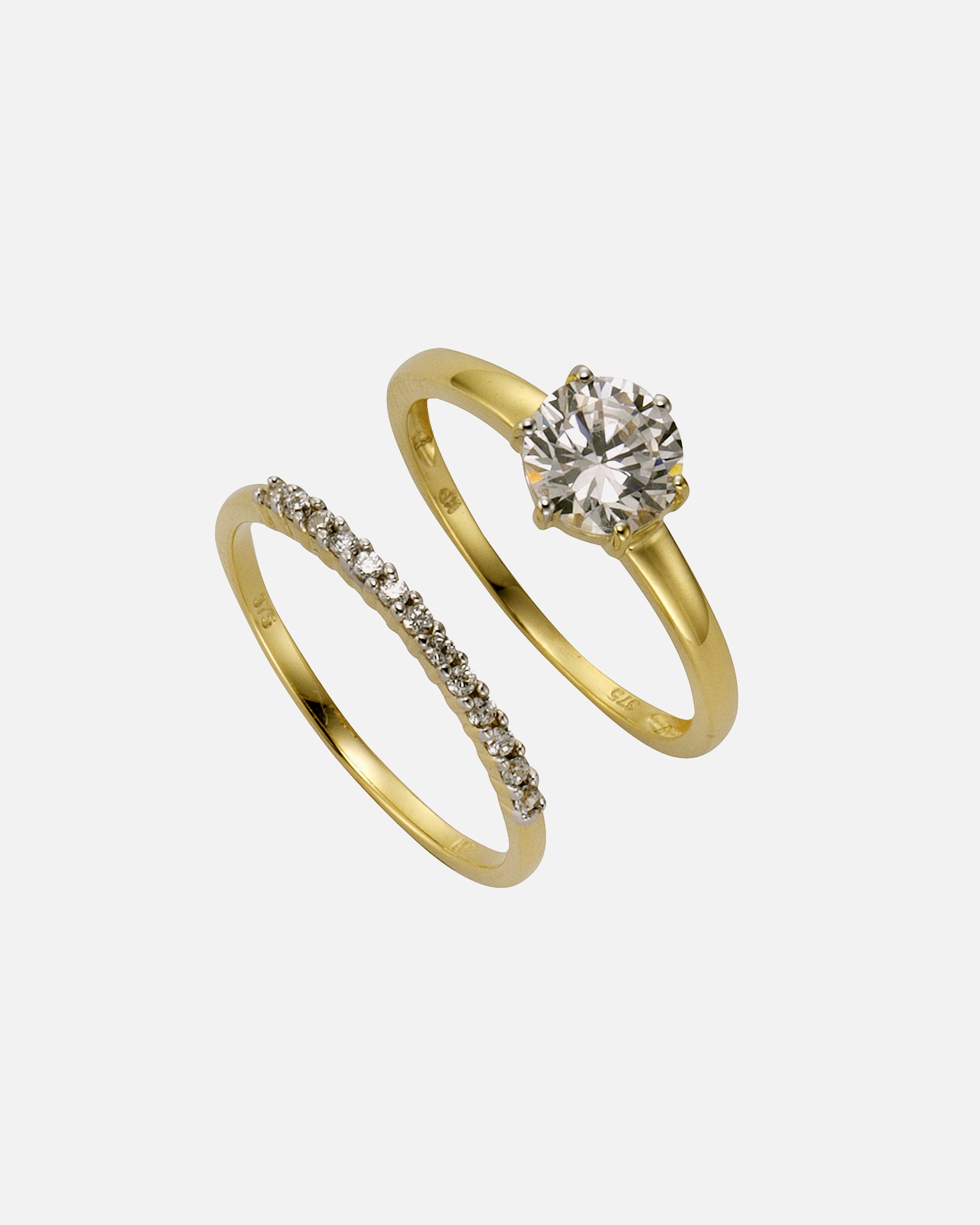 Ring für Weiblich Celesta Ring-Set 375/- Gold Zirkonia weiß 056 (17,8)