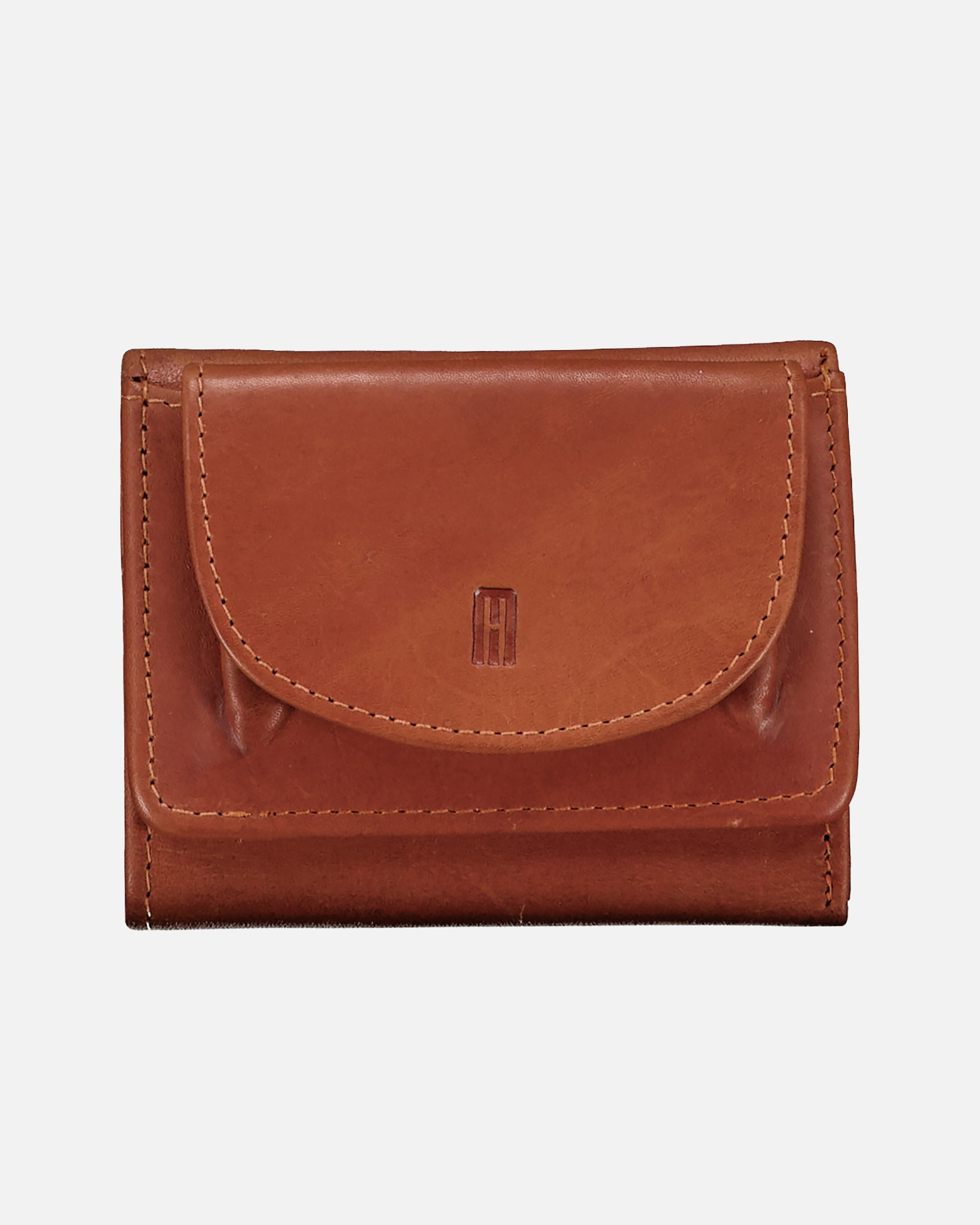 Portemonnaie für Unisex Hausfelder Manufaktur Geldbörse Oil pull up mit RFID-Schutz Cognac