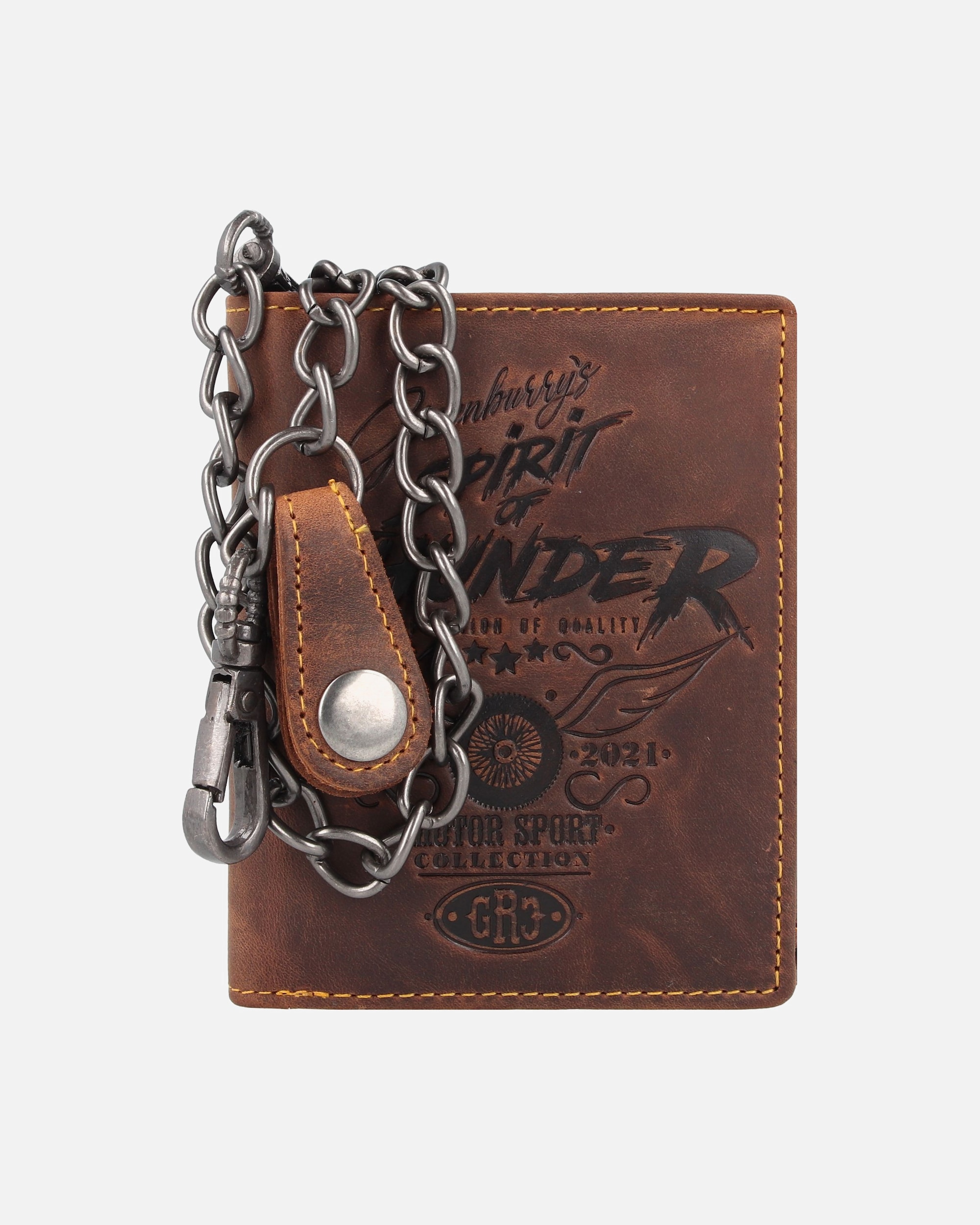 Portemonnaie für Männlich Greenburry Racing Collection Herrengeldbörse braun