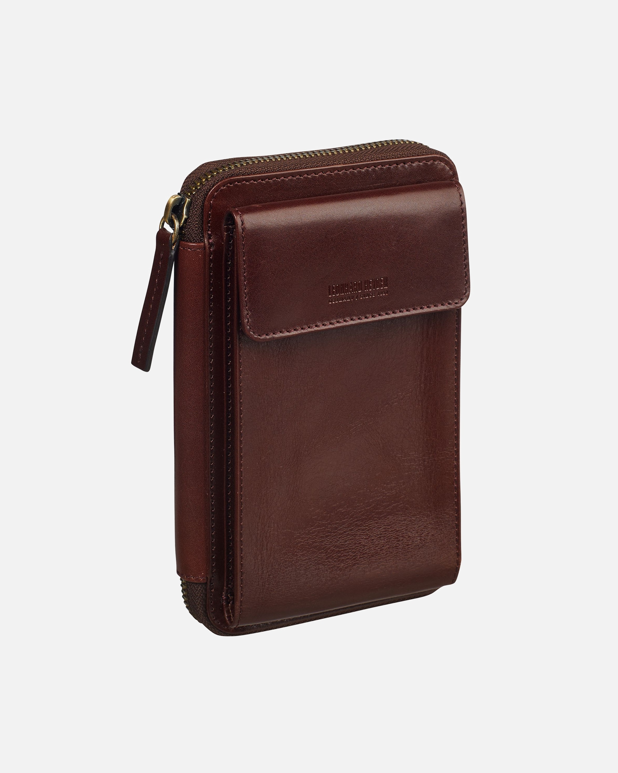 Handy Accessoire für Männlich Leonhard Heyden Cambridge Handytasche Leder 11 cm rotbraun