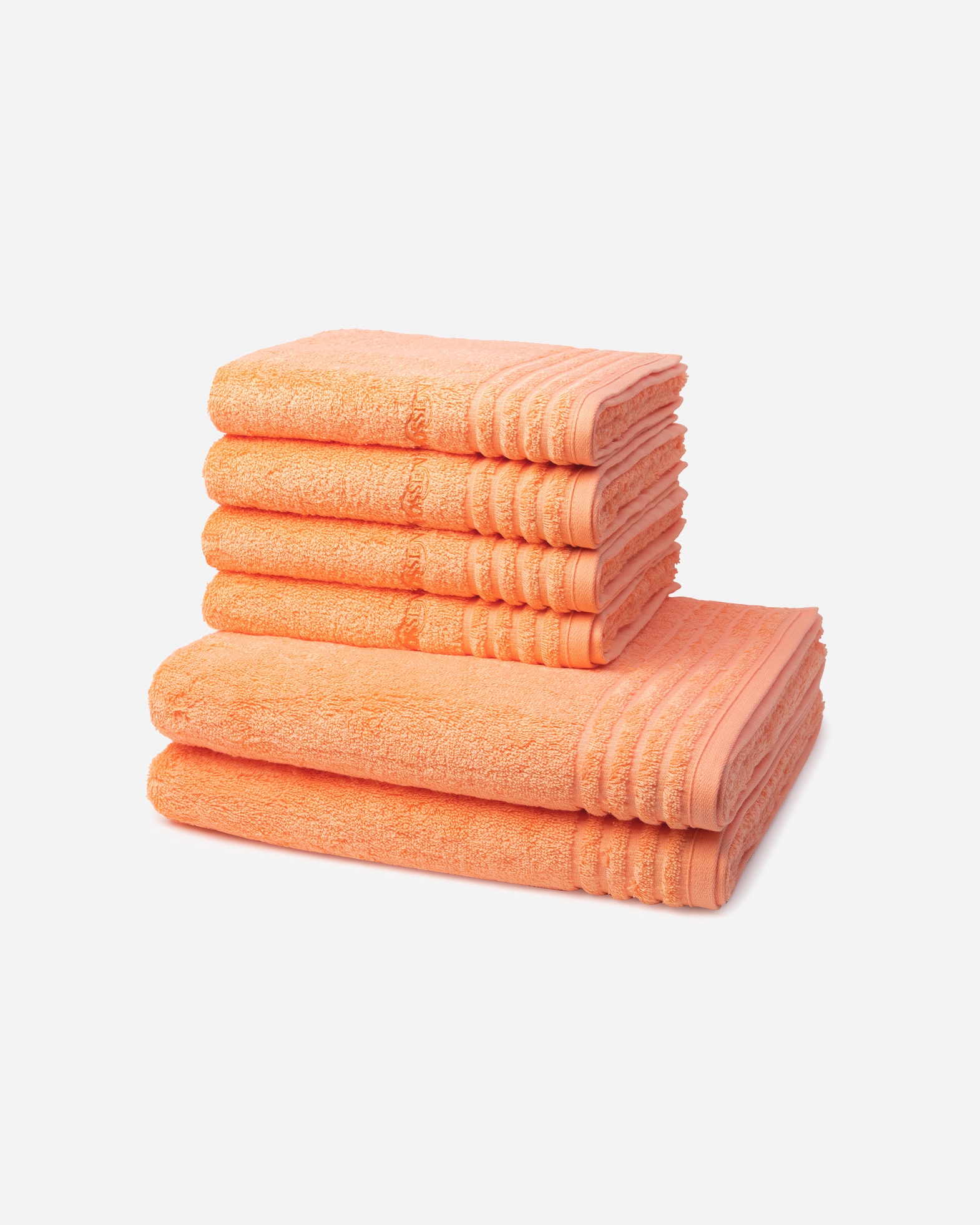 Handtuch für Unisex Vossen Vienna Supersoft 6-teilig Handtuch-Set Apricot