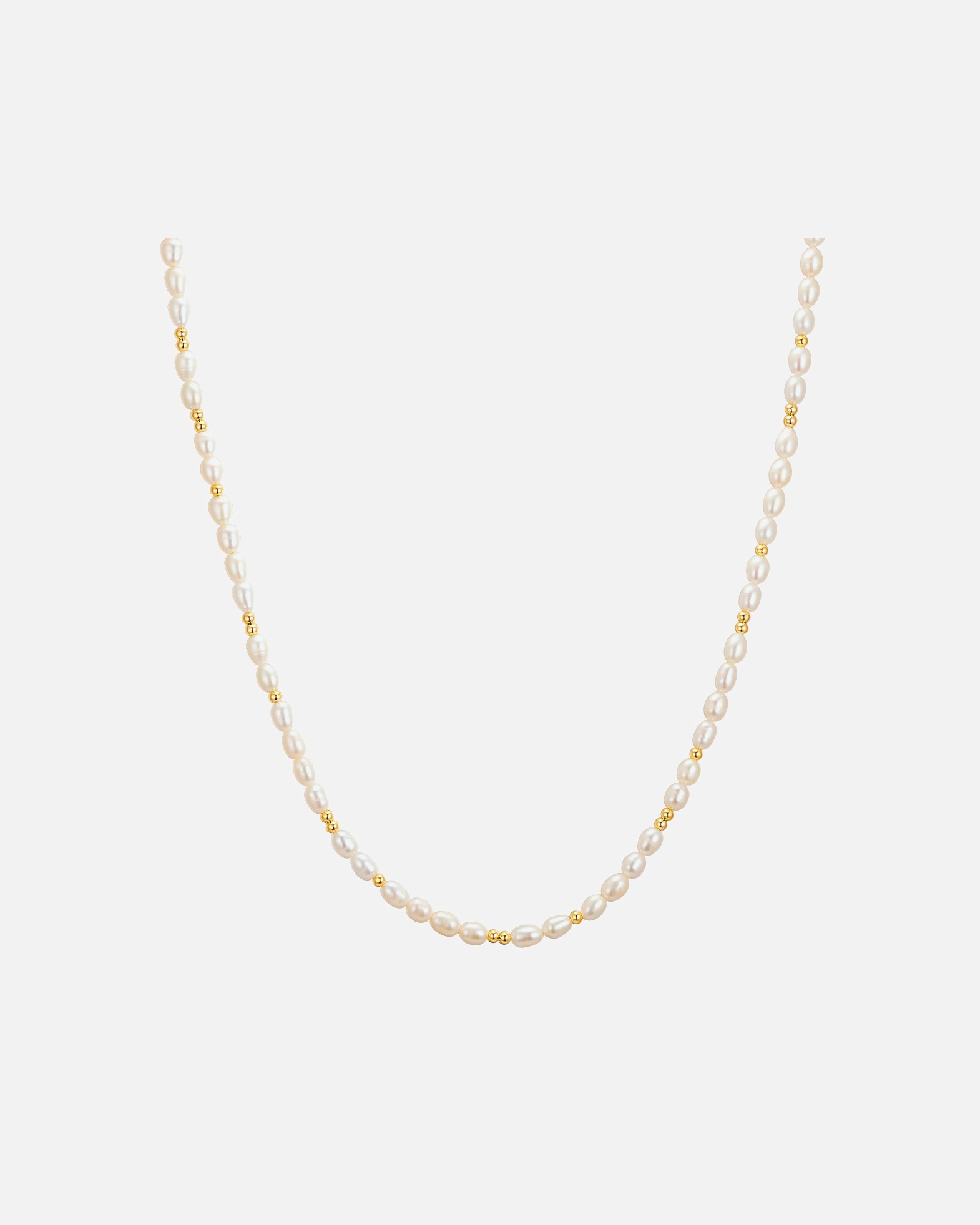 Halskette für Weiblich Glanzstücke München Halskette aus Sterling Silber in gelbgold mit Süßwasser-Zuchtperle 40,0 cm Basiskette + 5,0 cm Verlängerung