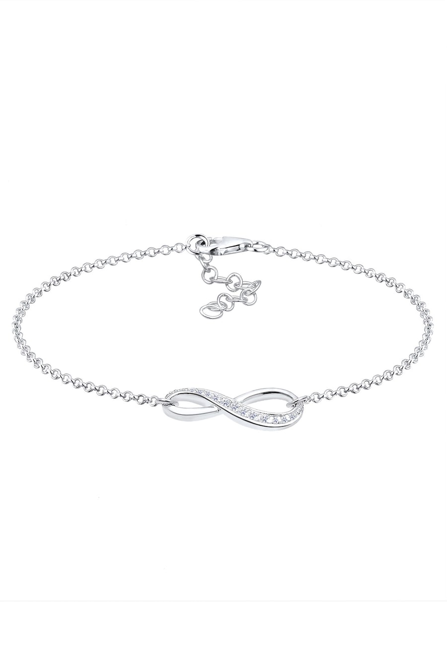 Elli Infinity Symbol Endlos Zirkonia 925 Silber 18 Damen