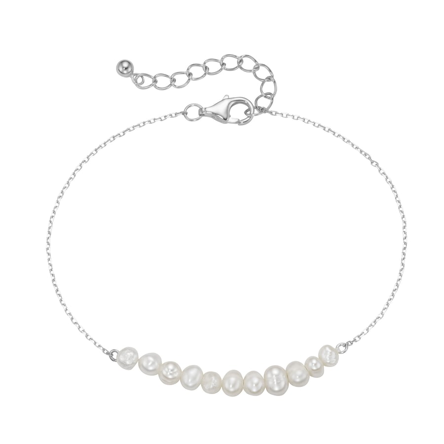 Smart Jewel Armband mit Süßwasser-Perlen, Silber 925