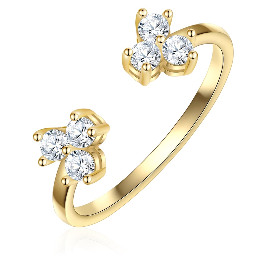Glanzstücke München Ring aus Sterling Silber in Gelbgold mit Zirkonia 50 Damen
