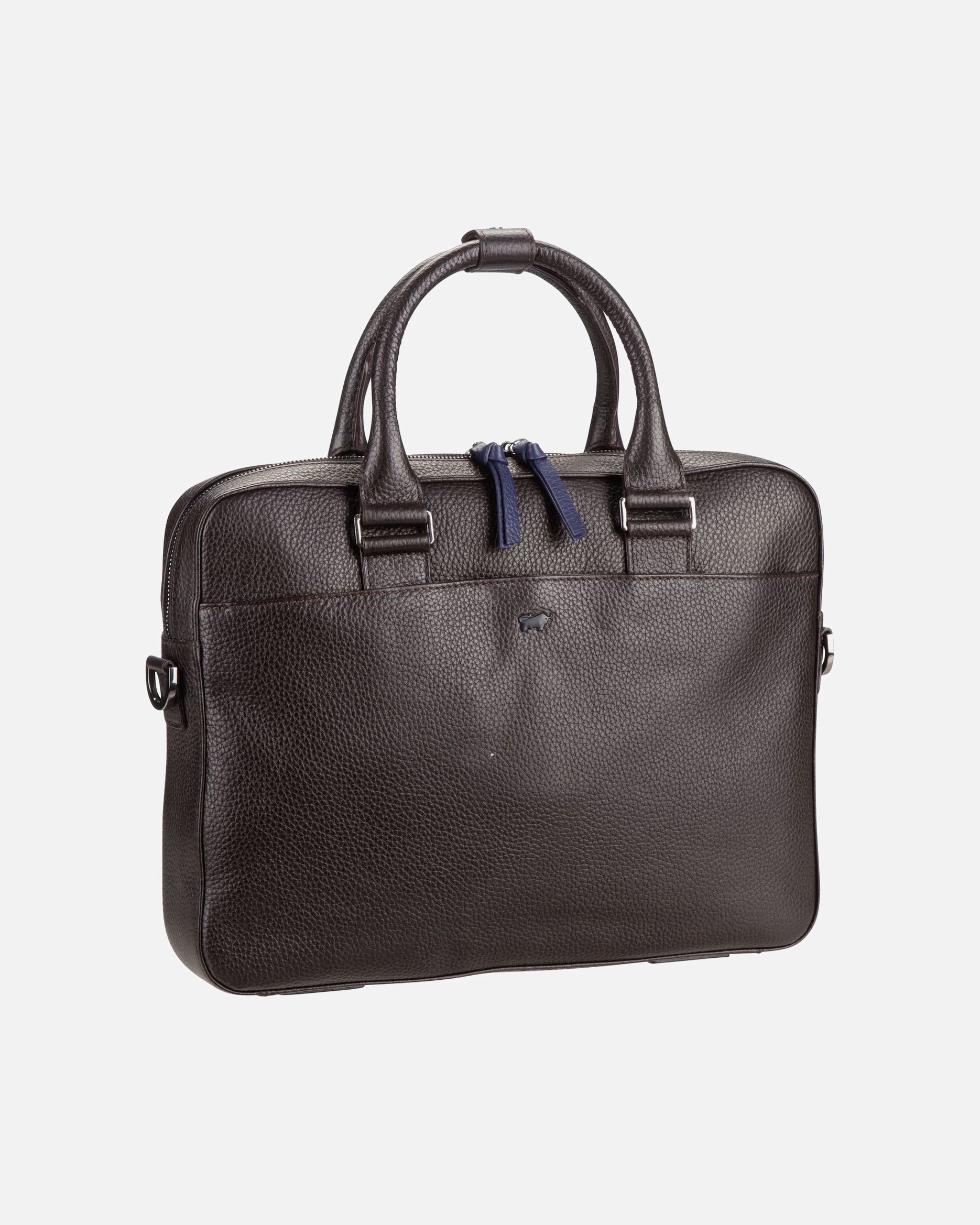 Laptoptasche für Männlich Braun Büffel Aktentasche Novara Choco