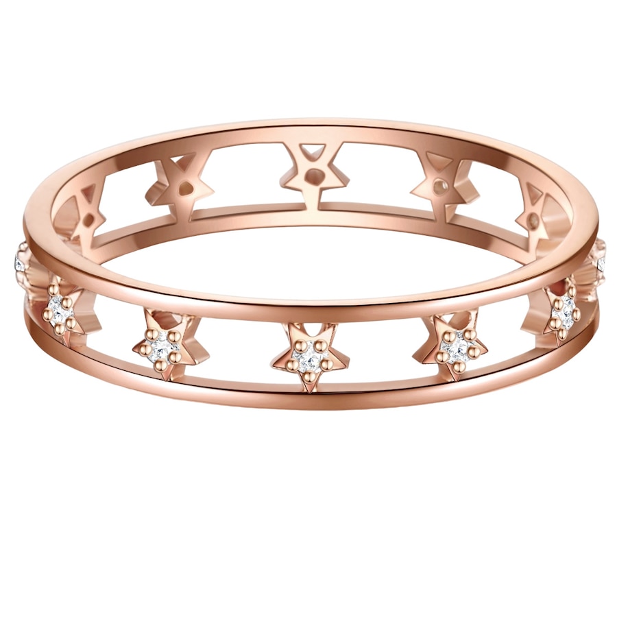 Glanzstücke München Ring Sterne Sterling Silber Zirkonia in Roségold 48 Damen