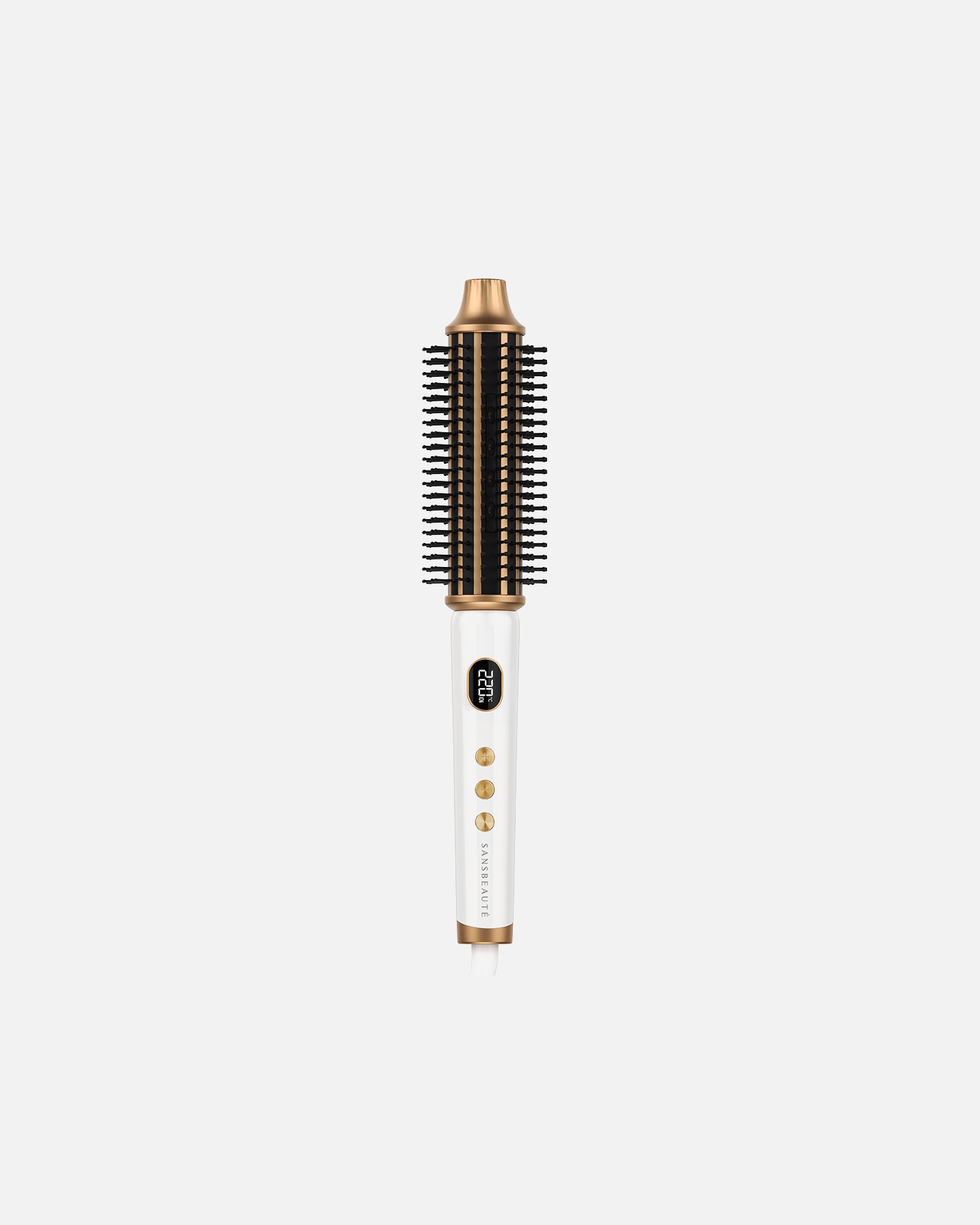 Warmluftbürste für Unisex Sansbeaute Default Brand Line Blowout 3-in-1 Thermobürste 38 mm – Keramik-Heizbürste – Multistyler Weiß/Gold