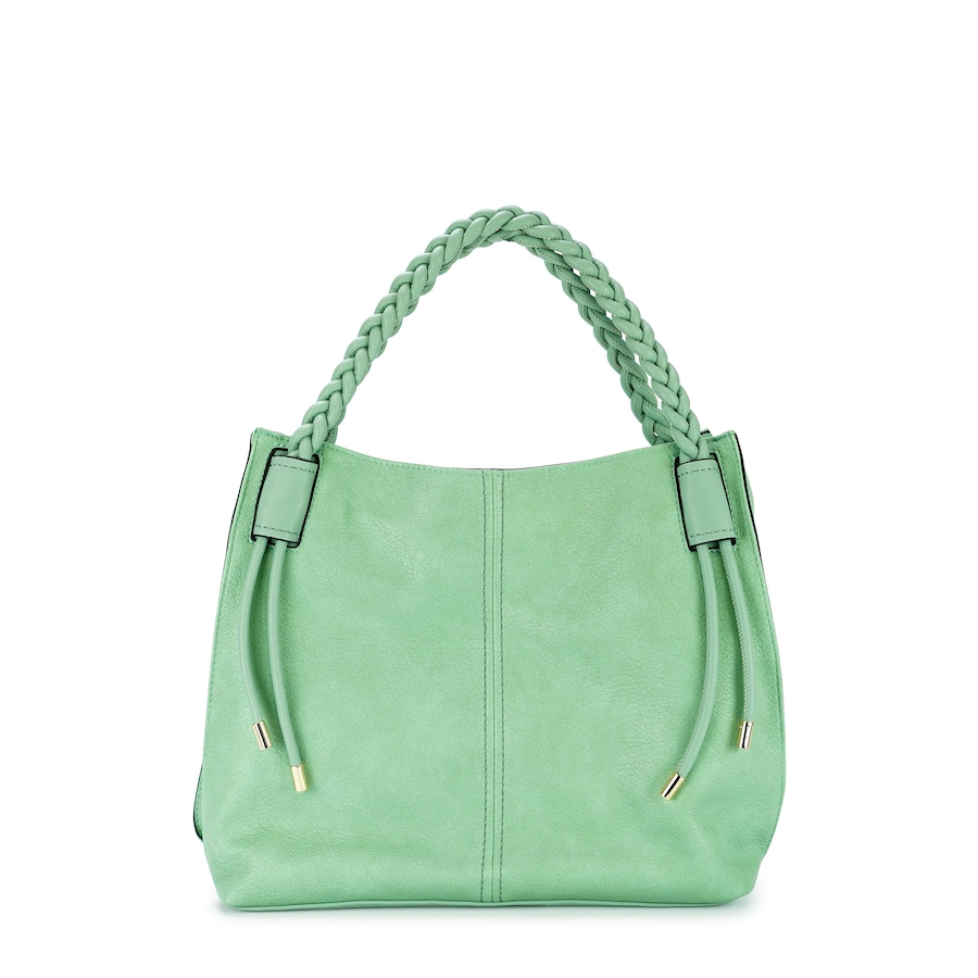 HARPA Schultertasche Lettie mit geflochtenen Details grün