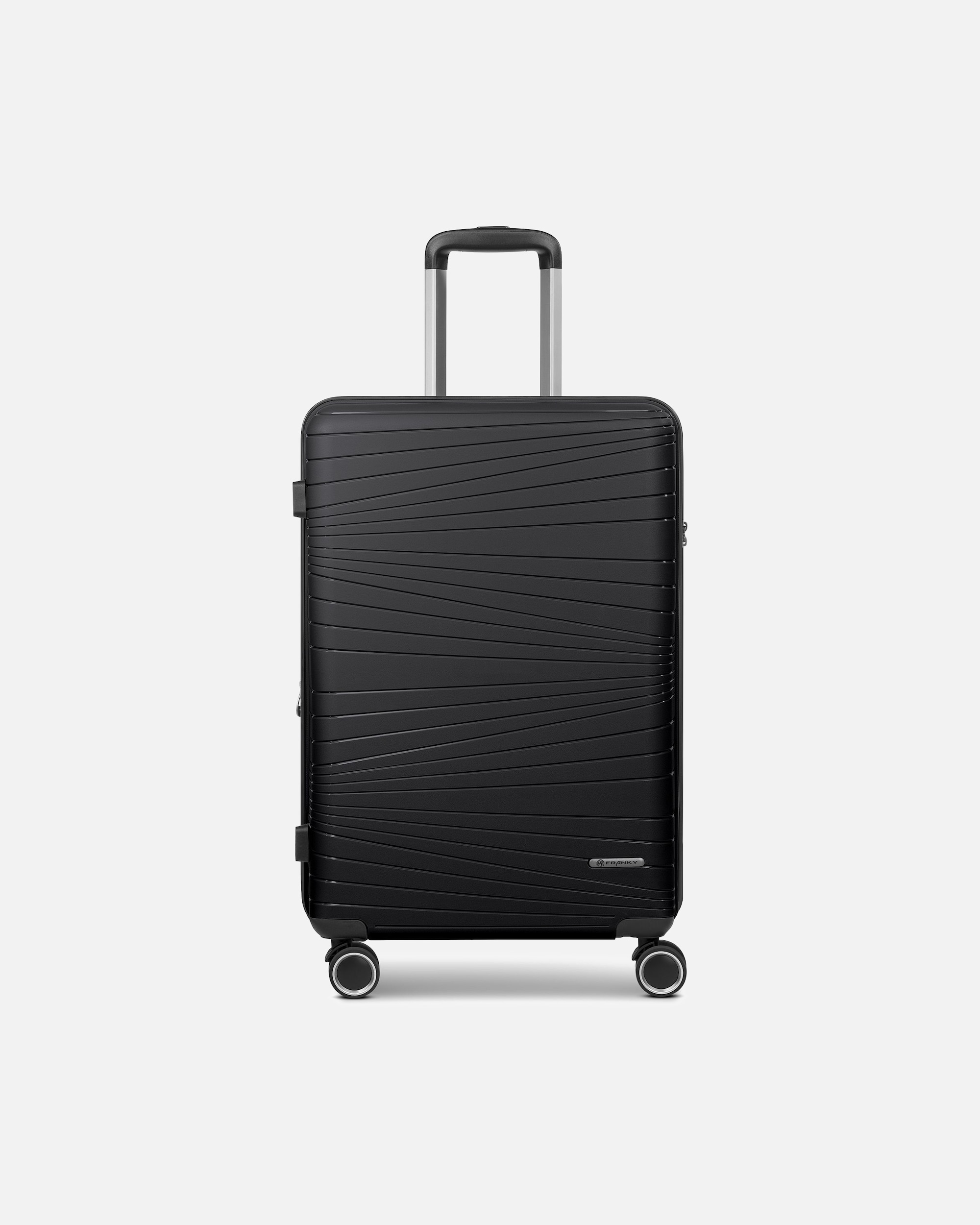 Trolley für Männlich Franky Dallas 3.0 4 Rollen Trolley M 65 cm mit Dehnfalte black
