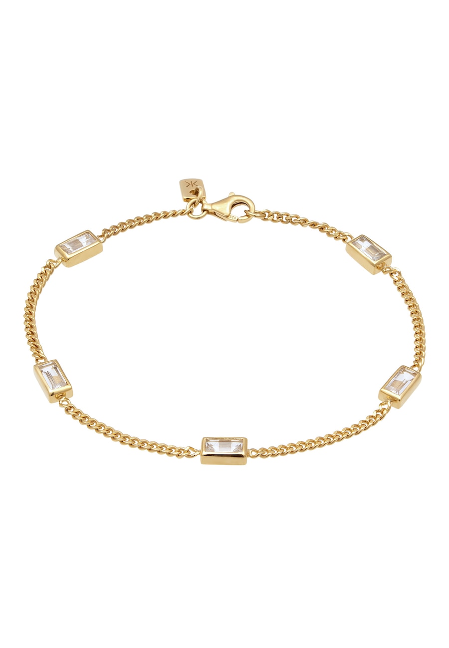 KUZZOI Rechteck Topas Weiß 925 Sterling Silber 21 Herren