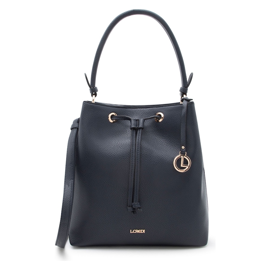 L.CREDI Ebony Beuteltasche marine Schwarz Damen