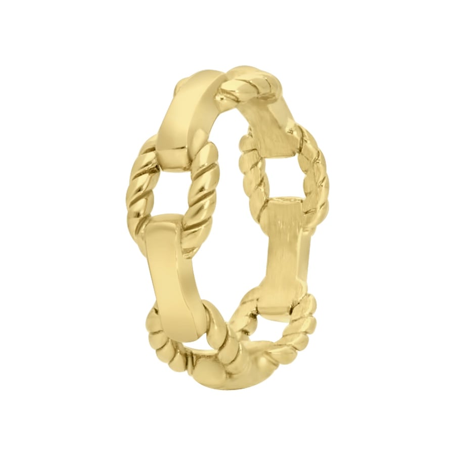 Lucardi Ringe 'Iva' Stahl Gold - 57mm Damen