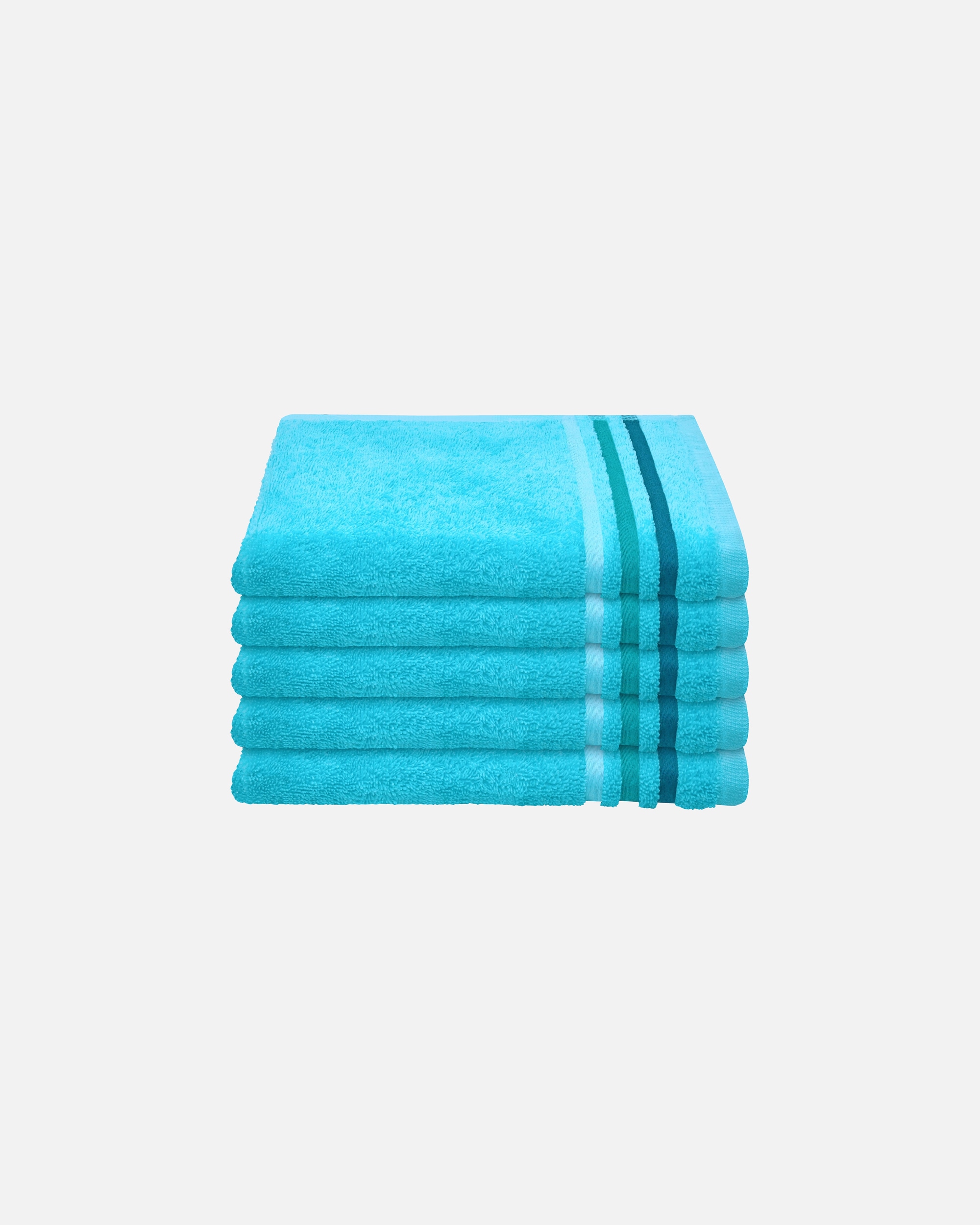Handtuch für Unisex Schiesser Frottier-Gästetücher Skyline Color im 5er-Set (30x50cm) blau