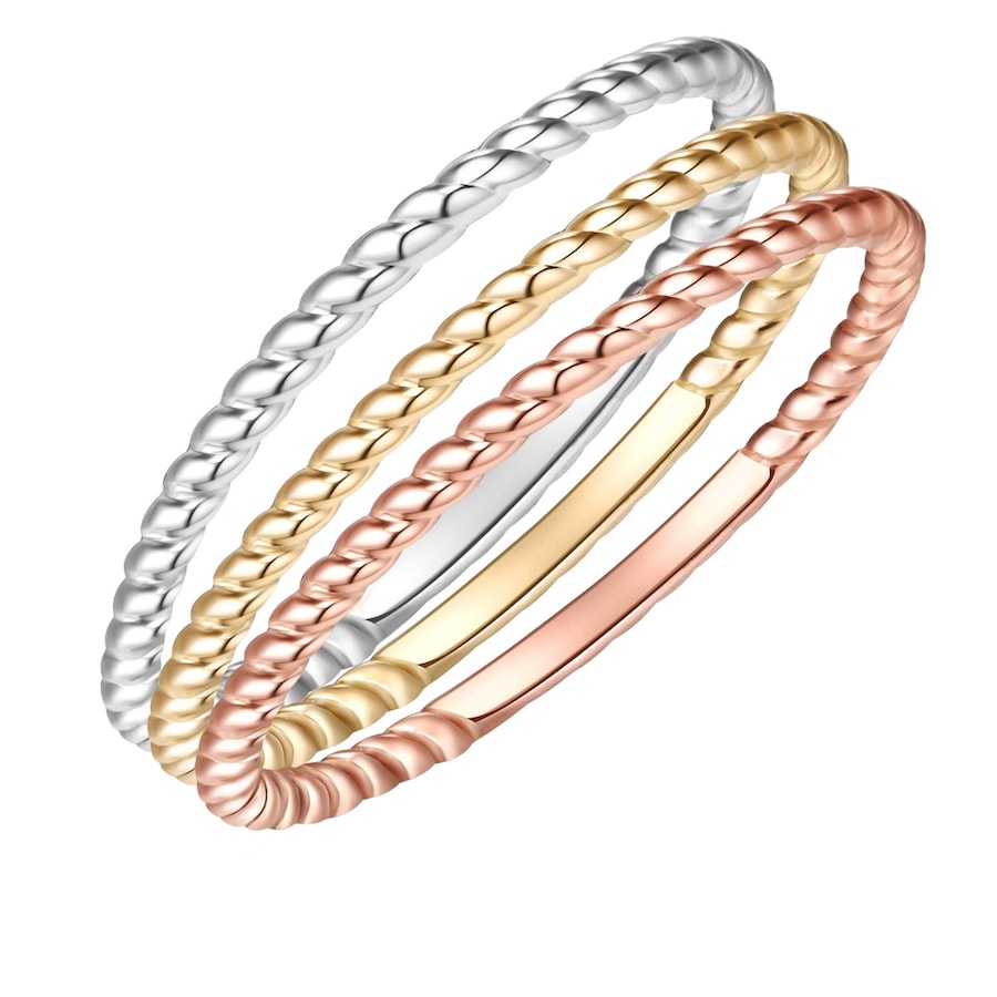 Glanzstücke München Ring Sterling Silber in Silber/Gelbgold/Roségold 48 Damen