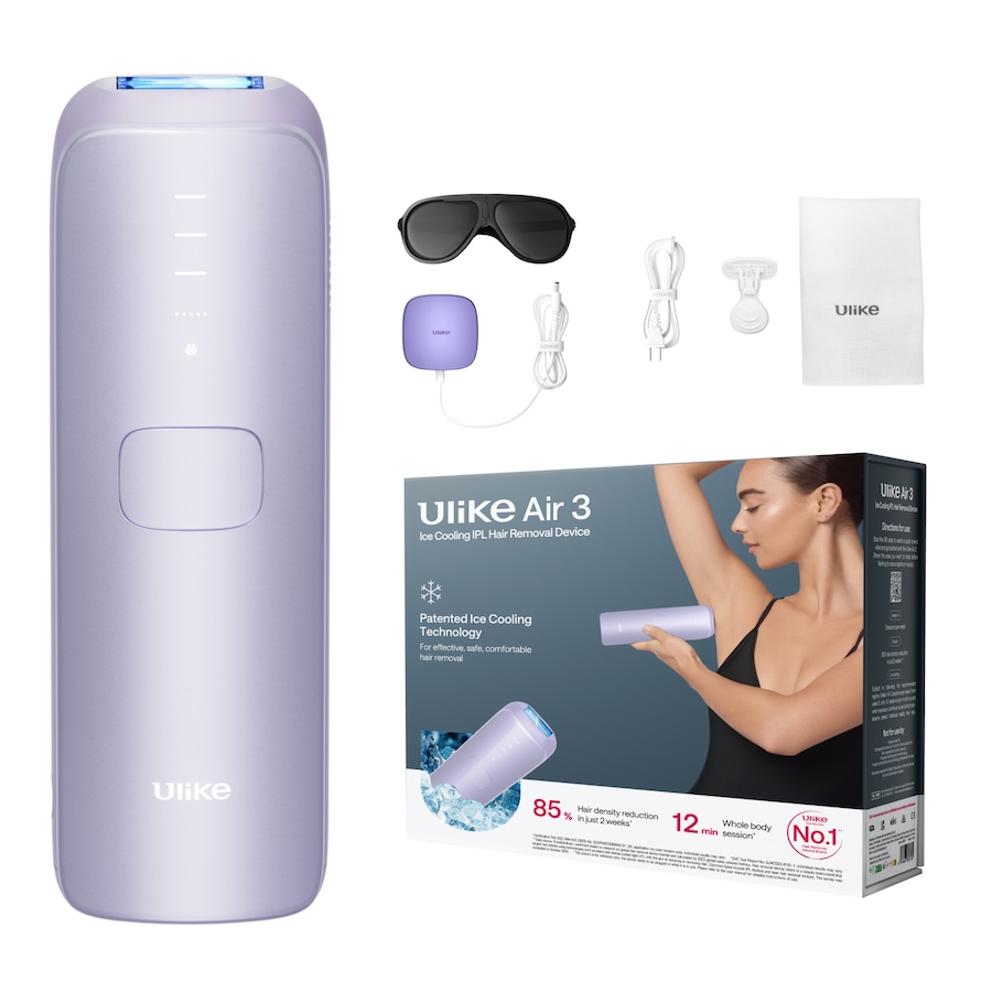 ULIKE Air 3 Provence-Lila IPL-Haarentfernungsgerät mit schmerzfreie Eiskühltechnik für Gesicht und Körper UI06 PP Weiss