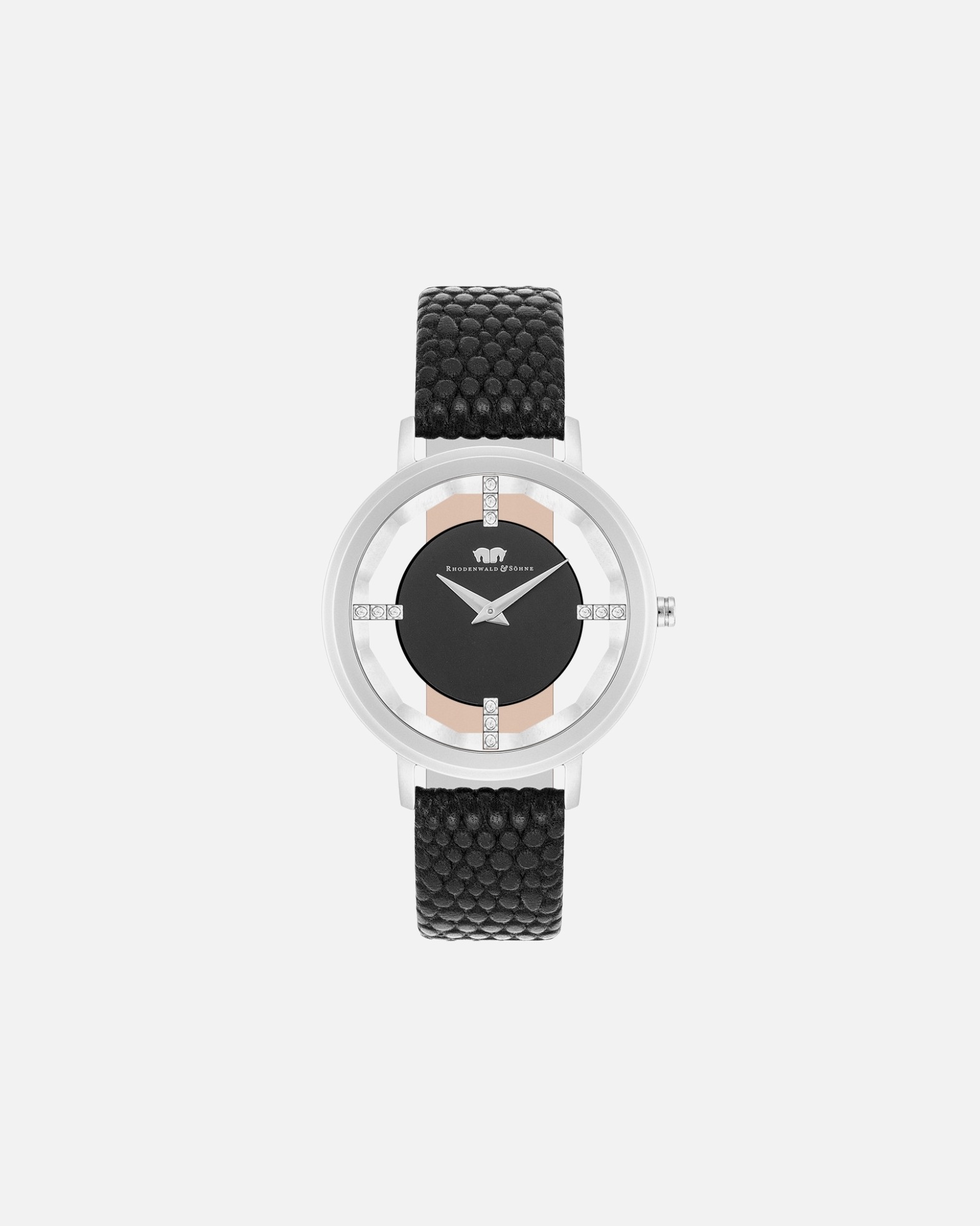 Uhr für Weiblich Rhodenwald & Söhne Armband-Uhr Lucrezia aus Echtleder in silber Silber