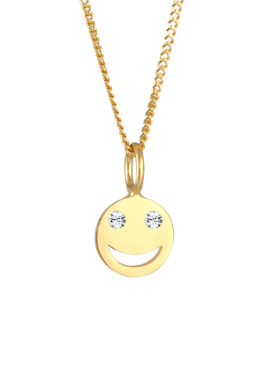 Elli mit Smiling Face Happy 925 Silber, Kristallen von Swarovski 55 Damen