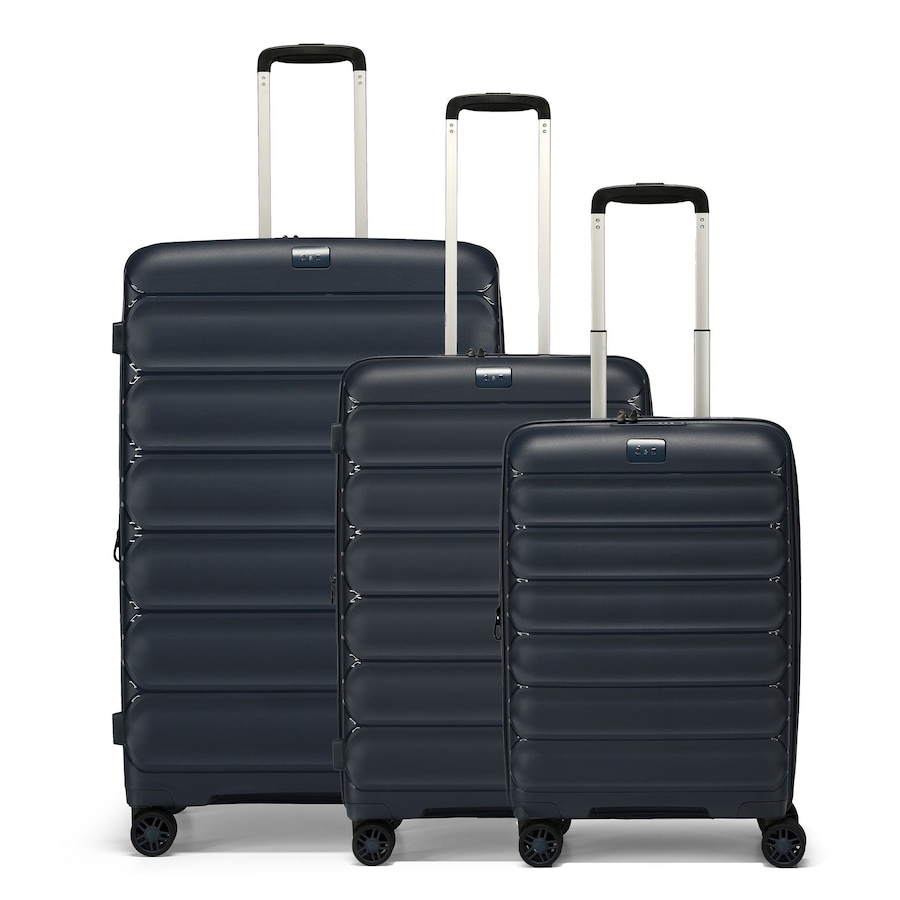 d & n Travel Line 4700 4 Rollen Kofferset 3-teilig mit Dehnfalte navy Blau Herren