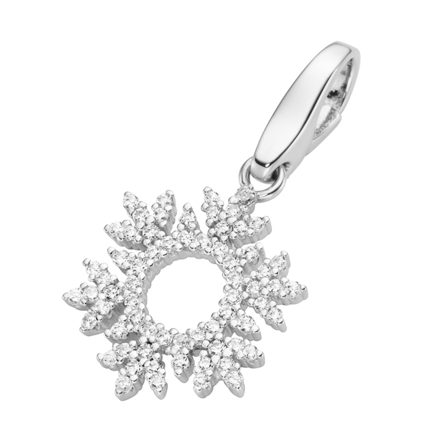 Giorgio Martello Milano Charm Eiskristall mit Zirkonia, Silber 925 Onesize Weiss Damen