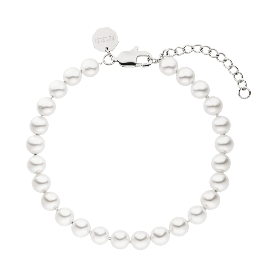 Purelei Diligence Perlenarmband 100% Edelstahl 22 cm Grau Damen