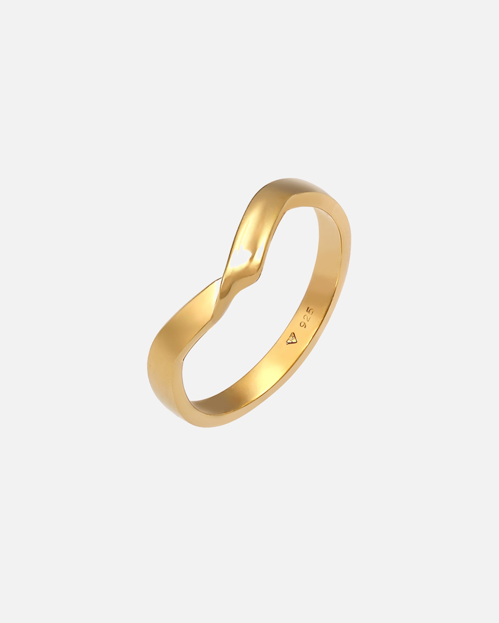 Ring für Weiblich Elli Gedreht Wickelring V Form Trend Basic 925er Silber 56